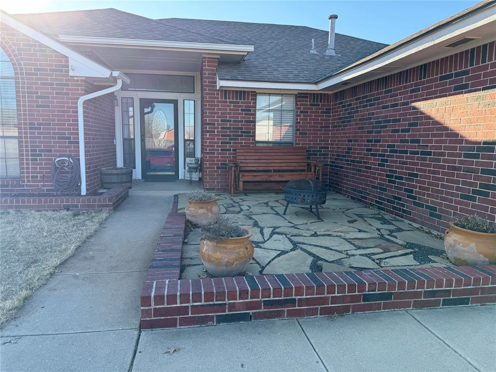 Walk into your beautiful home with some new flooring updates, some new paint, new dishwasher & disposal.  Refrigerator stays with home.  There's so much cabinet space & pantry.  Rooms are all good size with wrap around closet in Master bedroom.  There's separate shower, tub & double sinks in Master bathroom.  Yard is almost 1/4 acre on corner lot & you could have backyard access.  Storm shelter is in back yard & a 10 x 12 shed for yard equipment. Swing set stays, also.  It's located in great neighborhood near all the new restaurants & stores.  A new Target will soon be opening.  Come take a look today & make it your own!