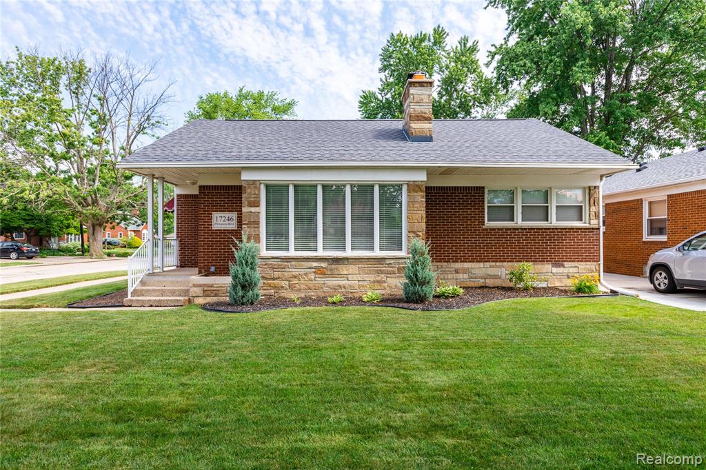 This is the ONE! A rare find and a true pleasure to show, this 3-bedroom, 2-bath brick and limestone ranch has been professionally remodeled from top to bottom in recent years—simply move in and enjoy! Situated on a desirable corner lot, this home features an oversized 3.5-car garage with dual access doors and a newer vinyl privacy fence creating your own backyard retreat. Inside, you’ll find striking newer wood floors, a gorgeous kitchen with shaker cabinets, granite counters, stainless steel appliances (included), and a cozy window seat to enjoy your morning coffee. The living room offers a fireplace for cozy nights in, and both bathrooms have been freshly renovated. The finished basement provides flexible space, a full bathroom, laundry area, and plenty of storage. Additional highlights include many newer windows-2024, newer concrete drive, deck, patio space, roof approximately 8 years old, and a new hot water heater in 2025. Home is wired for a generator. Agent related to seller. Easy access to expressways, shopping, restaurants—act now, this one will be scooped up fast!