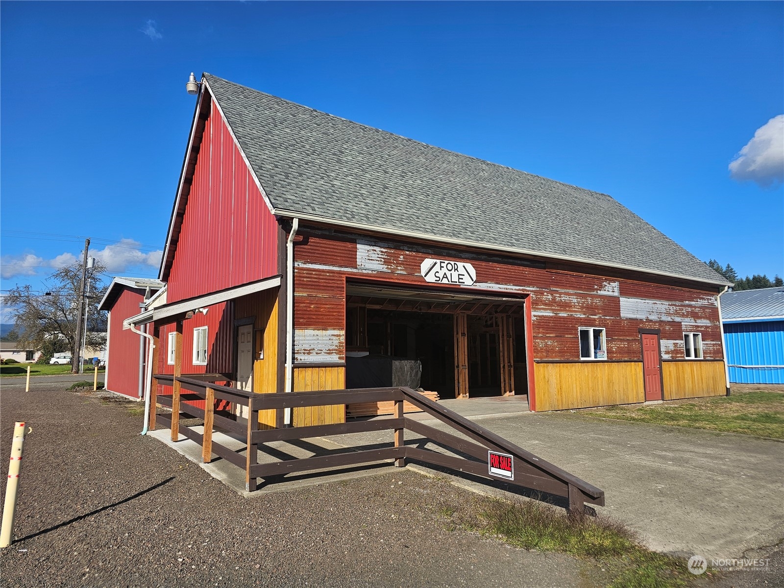 Commercial property w/an abundance of potential! Structurally engineered updated to code in 2022. New electrical throughout. 400 amp breaker, 3 panels, wired for ductless heat pumps, up to 10 TV's to be mounted high for entertainment & security. 100% new plumbing, a new 40 year roof & much more. Everything is framed & ready for finishing in the bar, kitchen, office, cooler, utility room. It can be finished as planned for a restaurant/lounge w/room for a drive-through or use your imagination w/this sound 3,808 sq ft Historical Commercial building in an excellent  location on Main street in Mossyrock located between Riffe & Mayfield Lake off Hwy 12. This fire station of the past with 4 roll-up doors & 3 entry doors has endless opportunities.