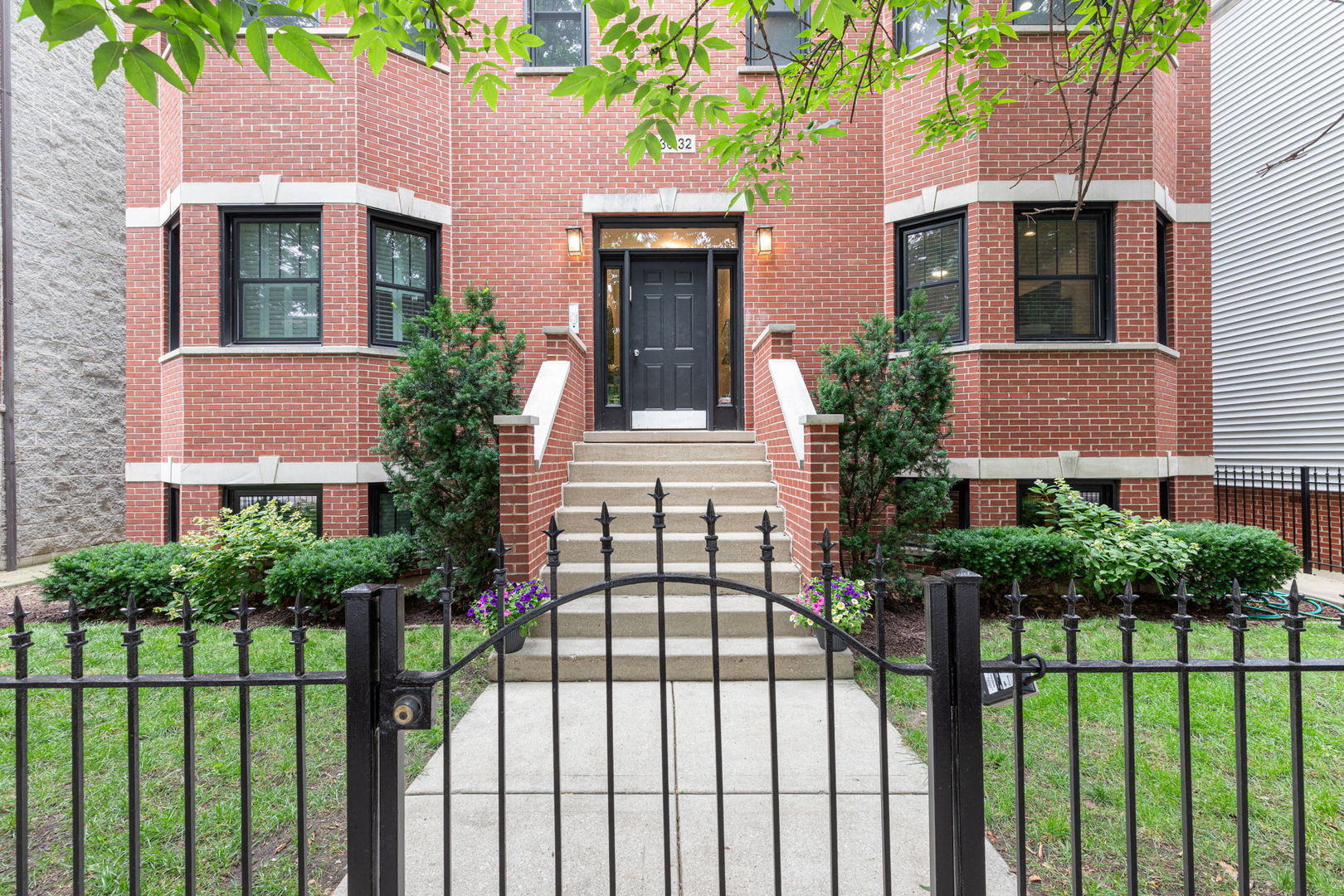 Step into this spacious 3 bedroom, 3 bathroom condo ideally situated in the highly sought-after, family-friendly neighborhood of Roscoe Village (in the top Audubon school district). This inviting home offers a beautiful kitchen with everything you want to see- white quartz countertops, subway tile backsplash, stainless steel appliances including GE oven and range with hood plus dual zone beverage fridge and recessed microwave in the island. The dedicated dining area off of the kitchen flows into the living room, making it ideal for entertaining. The main floor also hosts the primary bedroom plus a second bedroom, perfect as a nursery, office, or workout room. Venture downstairs to the incredible large family room with room for a sectional and an included pool/ping pong table. This floor includes in-unit laundry and a full guest suite with a steam shower in the bathroom. Find gorgeous hardwood flooring throughout, a convenient storage unit by the front door, two car tandem parking spaces behind, and easy free street parking. This home has been meticulously maintained with all 3 bathrooms fully renovated (2022) and a new furnace (2023). Enjoy the Chicago summers on your spacious, quiet deck and the winters by the fireplace on each floor. 7 minute walk to the Addison Brown Line stop and 8 minute walk to Roscoe street's great restaurants, bars and shopping. Don't miss this incredible opportunity to own a turnkey home in one of Chicago's best neighborhoods.