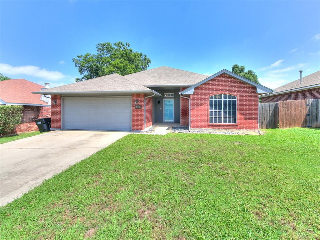 Welcome to this beautifully maintained 3-bedroom, 2-bath home in the heart of Moore! This home is move-in ready and conveniently located near Kelley Elementary, shopping, dining, and I-35. It features an open floor plan and spacious living areas. The large living room offers abundant natural light, wood look flooring, and a cozy fireplace. The private primary suite includes dual vanities, a whirlpool tub, separate shower, and ample storage. Other things to love-- split floor plan, all new interior paint, huge pantry, newer HVAC, insulated garage door, storm shelter, and low maintenance landscaping. You will also enjoy the covered patio and peaceful back yard. Welcome Home!