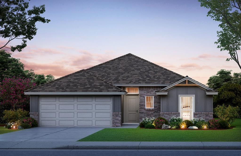 Currently under construction—call for current stage. This Bradford floor plan can be reserved prior to completion, offering a great opportunity to secure a new home early.Located in the desirable Eagle Cliff community in Norman, this home is just minutes from the University of Oklahoma, Lake Thunderbird, Sooner Mall, I-35, and a variety of dining and shopping options. The neighborhood features a community playground and established surroundings.This single-story home includes 3 bedrooms and 2 full bathrooms, featuring a practical layout that connects the living, dining, and kitchen areas. The primary suite offers double vanities and a walk-in closet. A covered back patio provides additional outdoor living space.The kitchen features stainless steel Samsung appliances, including a 5-burner gas range, ample counter space, abundant cabinetry, and an oversized walk-in pantry. Interior finishes include quartz or granite countertops, a tiled backsplash, soft-close cabinetry, under-cabinet lighting, and wood-look ceramic tile flooring.Energy-efficient features include a tankless water heater, Low-E thermal pane windows, radiant barrier roof decking, high insulation, and LED lighting. Exterior includes full sod and landscaping.New construction with modern finishes and functional design in a convenient Norman location.