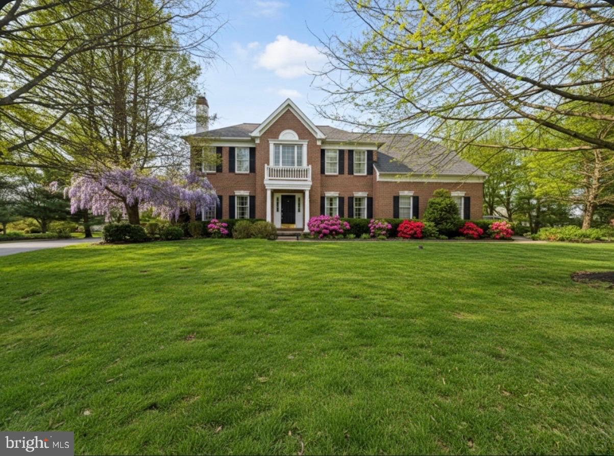 Fabulous 5-bedroom, 3.5-bath Center Hall Colonial located in the premier community of Bridle Estates. A welcoming two-story foyer greets you and is flanked by the formal living and dining rooms, creating a classic and elegant first impression. The sunlit living room features a decorative fireplace as its focal point, while the spacious dining room is perfectly sized for large gatherings and memorable entertaining. The grand family room offers a gas fireplace and generous space for relaxation, opening seamlessly to the kitchen and providing today’s preferred open floor plan. The kitchen is thoughtfully designed with a center island, an abundance of 42-inch oak cabinetry, and a gas cooktop that makes meal preparation a breeze. Enjoy casual dining in the bright breakfast area overlooking the Trex deck and beautifully landscaped yard beyond. A private study offers a quiet retreat for work or reading, and the main level is completed by a powder room and convenient laundry room. Dual staircases lead to the second floor, where you’ll find a gracious owner’s suite with a private en-suite bath. A bridge overlooking the family room adds architectural interest and leads to two well-planned bedroom wings, each featuring Jack and Jill baths to provide both comfort and privacy for all five bedrooms. The finished basement expands the living space with a media room, exercise area, and abundant storage. Two decks overlook the expansive yard, creating the perfect setting for outdoor entertaining and relaxation. Well priced for the pre-spring market, this exceptional home is ready to welcome its next owner.