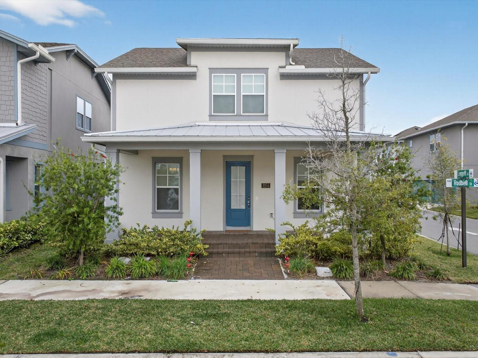 Welcome to this beautifully appointed home in the highly sought-after community of Laureate Park in Lake Nona. Situated on a desirable corner lot with east-facing front exposure, this 3-bed, 2.5-bath residence offers modern comfort, stylish finishes, and an exceptional layout designed for everyday living and entertaining.Step inside and you’re greeted by a bright dining room and a versatile flex room at the front of the home—ideal for a home office, playroom, or study. The primary bedroom is conveniently located downstairs, offering privacy and comfort. Throughout the home, you’ll find no carpet—only elegant ceramic tile and laminate flooring that add durability and easy maintenance.The heart of the home is the gourmet kitchen, featuring premium finishes, ample cabinetry, and an inviting layout perfect for cooking and gathering. Upstairs, a loft provides an additional living area, perfect for a media room or lounge.Enjoy outdoor living with a large side lanai designed with summer kitchen prep already in place—ready for you to customize and create your ideal outdoor retreat. A 2-car garage adds convenience and storage.Located in Laureate Park—Lake Nona’s premier modern-living community—you’ll enjoy access to top-rated schools, resort-style amenities, scenic trails, and the vibrant Lake Nona Town Center just minutes away.This home truly blends thoughtful design, ideal location, and everyday luxury. Don’t miss this opportunity!