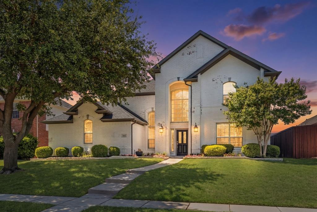 Fully Renovated in 2022 — Modern Style Meets Timeless Quality with nearly $200k Invested! This stunning home showcases extensive, high-quality upgrades throughout, delivering a fresh, modern feel with timeless finishes. The first level features gorgeous Anderson Tuftex hardwood floors, while plush Karastan carpet enhances the second level. The beautifully updated kitchen is designed to impress with premium quartz countertops featuring a striking waterfall edge, refinished cabinetry with soft-close hardware & a full Frigidaire Gallery appliance suite, including an induction cooktop, oven, microwave, dishwasher, ventahood. Gas cooktop conversion is possible! More upgrades include a new sink, faucet, disposal & hardwired under-cabinet lighting. The inviting family room centers around a dramatic floor-to-ceiling shiplap fireplace accented by a wood-beam mantel, natural brick surround + new gas logs—creating a warm focal point. The luxurious primary bath feels like a private retreat, featuring a marble-look retiled shower with rainfall panel, seamless glass enclosure, standalone soaking tub, dual vanities with oversized backlit mirrors. Secondary bathrooms have also been refreshed with updated vanities, mirrors, lighting, toilets & faucets. All bathrooms have updated tile flooring & every interior surface—including walls, doors, trim & molding—has been freshly painted. Upgraded baseboards, all new blinds & plantation shutters, modern door hardware plus designer touches elevate the home at every turn. More updates: both HVAC units,  white Limewash exterior, tier 4 hail-resistant roof shingles & new gutters, redesigned landscaping. The board-on-board fenced backyard offers the ultimate privacy adjacent to the rear-entry 3-car garage. This thoughtfully renovated home blends modern style, quality craftsmanship, everyday comfort—truly move-in ready & designed to impress. Fairways of Ridgeview residents can enjoy the community pool, park, tennis & public golf course nearby.