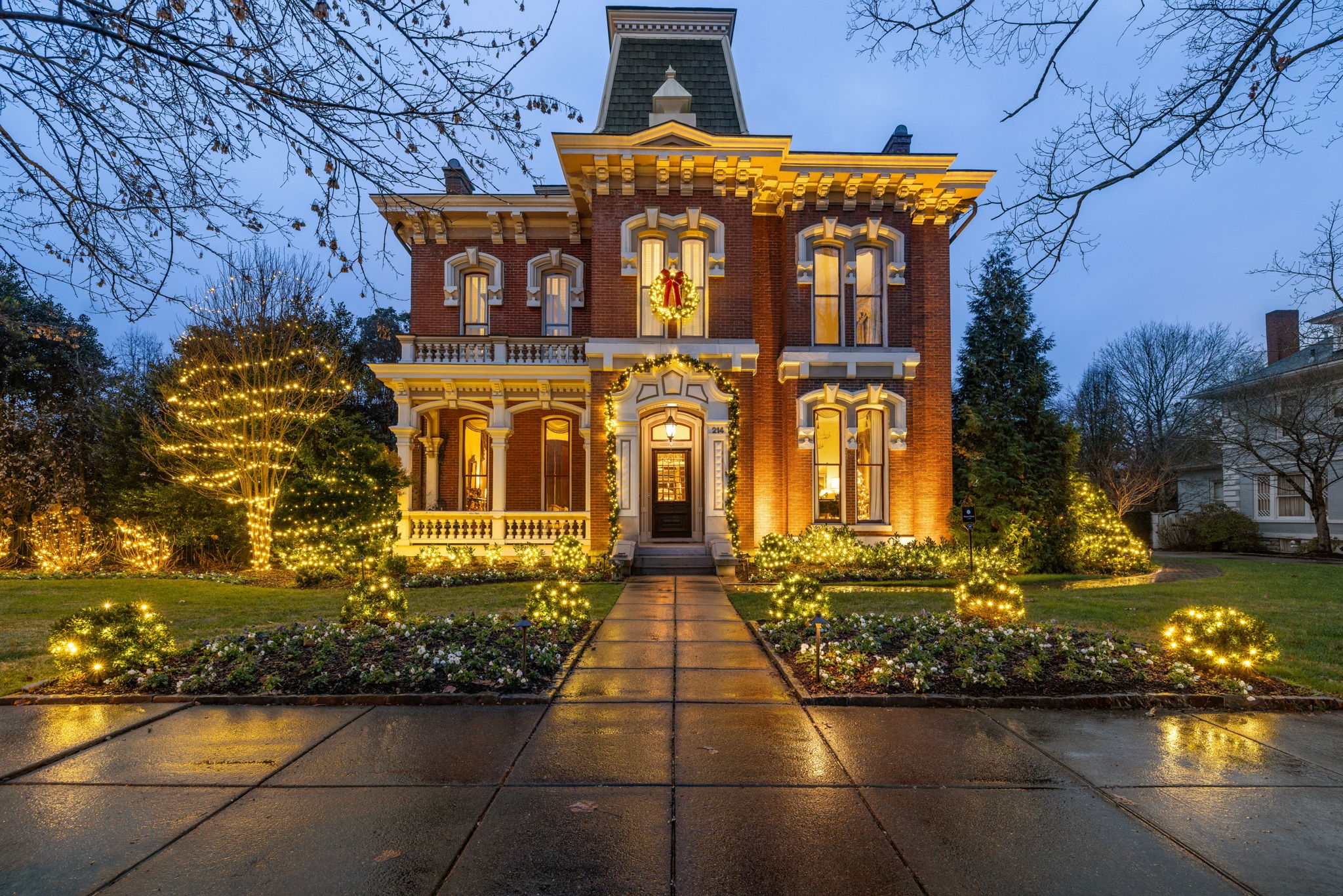 Quintessential Victorian. Classic example of architectural style reminiscent of the 1800's. Built soon after the Civil War on one of the original lots surveyed in Franklin, this property has all the qualities of a well-built-to-last home from the square tower on the roof to the rocking chair front porch, the 13' ceilings and all modern comforts and amenities you would expect. Every direction you turn and every room you enter suggests nothing but the best in quality, design and engineering. A totally separate living area is at the rear of the house with its own separate entrance. The three car garage is unique and unexpected. Private side patio with large fireplace w/built-in flat screen TV. Owner has a monthly maintenance company to oversee and maintain the property.