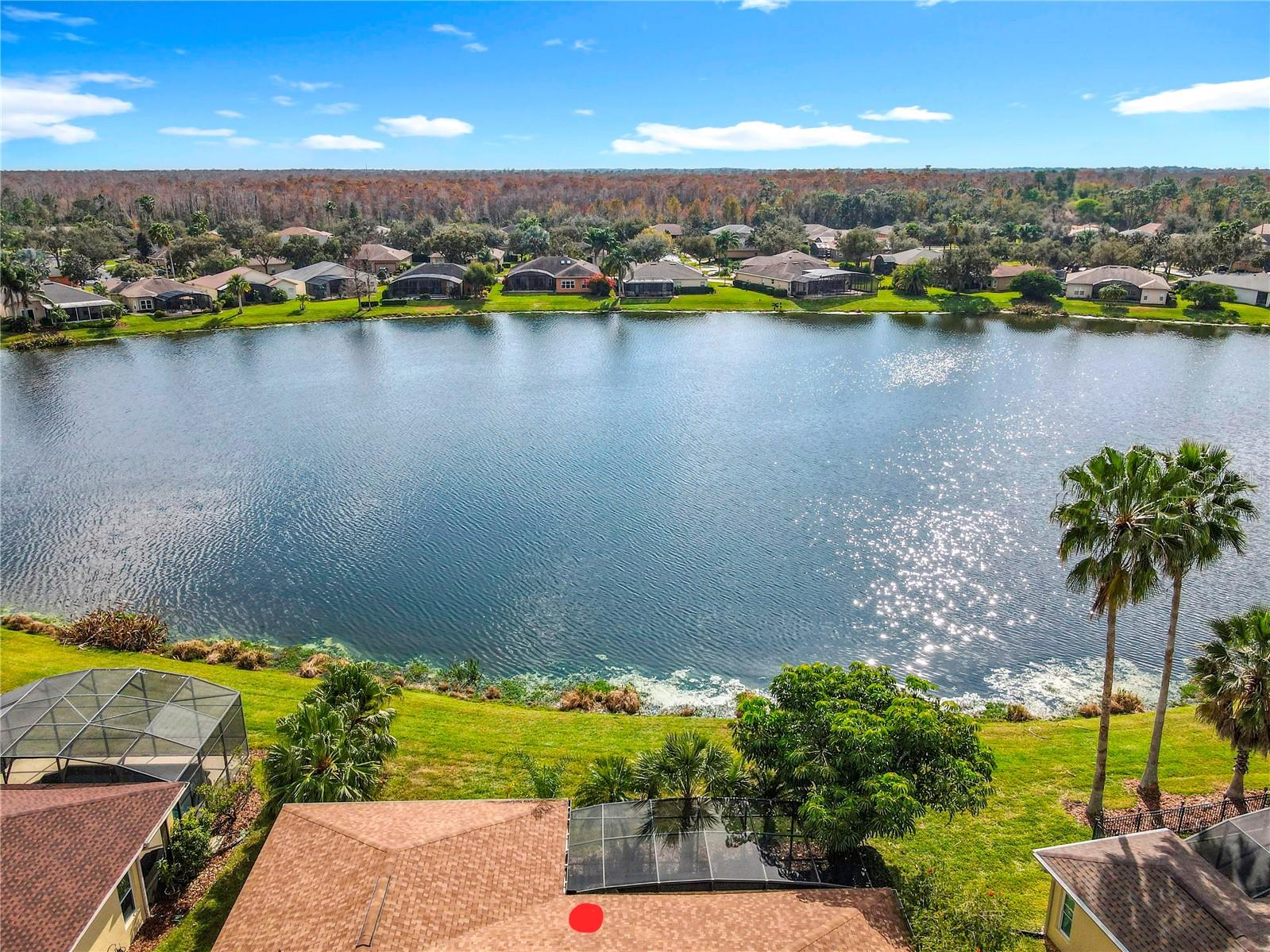 Stunning OPERETTA model on a HUGE POND in the Terra Vista subdivision of Solivita. WATER in the backyard & CONSERVATION VIEWS in the Front Yard! Enjoy PANORAMIC VIEWS from your partially covered, EXTENDED & SCREENED LANAI. So relaxing!  This home is LOADED with UPGRADES which INCLUDE: HVAC new June 2025. ROOF new November 2020. **See the FULL LENGTH VIDEO on Tour Link 1.** 8' DOORS, ROUNDED CORNERS, 5 1/2 baseboards, PLANTATION SHUTTERS & CROWN MOLDING throughout. NO CARPET! 17" CERAMIC TILE ON THE DIAGONAL in Foyer, Living & Dining Rooms, Kitchen, Florida Room, 2nd Bedroom, bathrooms & Laundry Room. Plank tile in Primary Suite and LUXURY VINYL PLANK floors in 3rd bedroom. Built-in California CLOSET ORGANIZERS in all bedrooms. FRENCH DOORS lead to the lanai from Living Room, Kitchen & Primary Suite. Kitchen features newer STAINLESS STEEL APPLIANCES, QUARTZ counters, 42" upper cabinets with GLASS doors, POT Drawers & pull-out drawers in lower cabinets, Mosaic GLASS BACKSPLASH, and RECESSED, PENDANT & UNDER CABINET lighting. Florida Room has BUILT-IN SURROUND SOUND SPEAKERS and a STONE ACCENT WALL. Den has a BUILT-IN desk with GRANITE desktop, bookcases, and Glass French Doors leading into the den. THE PRIMARY BATHROOM boasts GRANITE COUNTERS, DUAL RAISED VANITIES, Stand alone SHOWER & SOAKING TUB.  Exterior PAINTED 2023.***Solivita is an active adult 55+ community located in Kissimmee, Florida. It is approximately 50 minutes from Disney World & the Orlando International Airport. Solivita has a total of 5,470 homes. Approximately 10,000 - 11,000 people live in Solivita during the winter while approximately 7,500 live in Solivita during the summer. Enjoy your active years in this piece of paradise. Solivita's amenities include: - a manicured SOFTBALL diamond & field - 36 holes of CHAMPIONSHIP GOLF that can be played by joining the Stonegate Golf Club or paying as you go - 2 STATE of the Art AMENITY centers with updated exercise equipment, yoga studio & meeting rooms - 3 restaurants - 14 HEATED POOLS - 17 PICKLEBALL courts - 9 TENNIS courts - 4 BOCCE BALL courts - 4 SHUFFLEBOARD courts - 3 HORSESHOE pits - a BILLIARDS room - miles of bike paths - 2 DOG PARKS (Small & Large Dogs) - Corn Hole - Tot Lot PLAYGROUND - COMMUNITY GARDEN - over 250 resident clubs. The HOA: - maintains the LANDSCAPING & IRRIGATION systems in the common areas as well as at individual homesites - maintains the roads throughout the community - PROVIDES SECURITY with gate guards and mobile patrols including the Polk County Sheriff - allows AUTOMATED GATE ACCESS for residents via license plate readers - provides residents with Fiber Optic Internet & TV service.***Poinciana Lakes Plaza is a MAJOR NEW SHOPPING CENTER features Sprouts Grocery, TJ MAXX, Ross, Burlington, Rack Room Shoes, 5 Below, Ulta, Outback, First Watch, 5 Guys, Urgent Care, Dentist, TD Bank, Petco & Hair Cuttery PLUS MORE TO COME.***