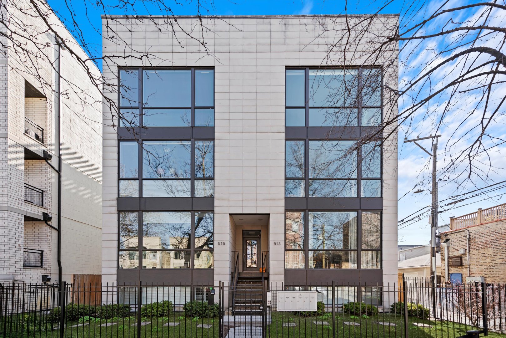 Prime penthouse unit built in 2015 with fully built out private roof deck. Chef's kitchen is complete with ample storage, huge eat-in island, stainless steel appliances and flows into the expansive living room with dramatic floor to ceiling windows. Natural light pours into the home on three sides of this extra wide unit with oak hardwood floors through out. Primary suite includes walk-in closet, private balcony, and spa-like en-suite with heated floors, steam shower, floor-to-ceiling tile work, and double vanity. 2nd bedroom is also roomy with a great closet and built in Murphy bed. Savor the best views of the city from your the roof deck or walk to the best of what Ukrainian Village and West Town have to offer! Garage space and additional storage unit included in the price.