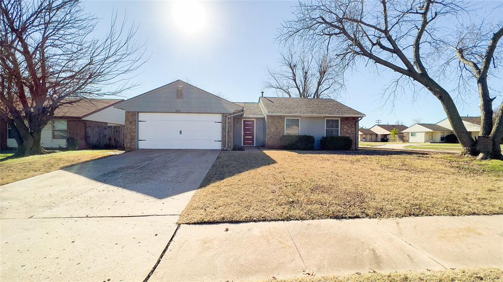 Beautifully updated and move-in ready, this Moore home offers a warm, inviting layout with modern finishes throughout. The main living area features wood floor tile throughout, fresh paint, updated fixtures, and a wood-burning fireplace that adds charm and comfort. Natural light enhances the open feel, creating a bright and welcoming space.The fully remodeled kitchen showcases new cabinetry, granite countertops, new appliances, and updated fixtures, providing a fresh, functional workspace ideal for everyday cooking or hosting. The adjoining dining and living areas make gathering simple and comfortable.Both bathrooms have been fully remodeled with new cabinetry, quartz countertops, and modern finishes. The primary bathroom features a newly tiled subway-style shower, adding a clean, timeless look. All bedrooms are nicely sized and offer comfortable layouts.Outside, the large backyard provides plenty of room for play, pets, gardening, or future outdoor projects. The covered front porch adds curb appeal, while the driveway and attached garage offer convenient parking and storage.Located minutes from I-35, shopping, restaurants, and Moore schools, this home delivers both comfort and convenience. Whether you’re a first-time buyer or looking to downsize into something turnkey, this property is an excellent opportunity in a desirable area.Other flexible options to make this home yours:• Standard lease (12-month term with optional renewal)• Rent-to-own available with 20% down and approved applicationAsk about our 1% lender credit available through the preferred lender.Buyer to verify all information including schools, square footage, and lot size.