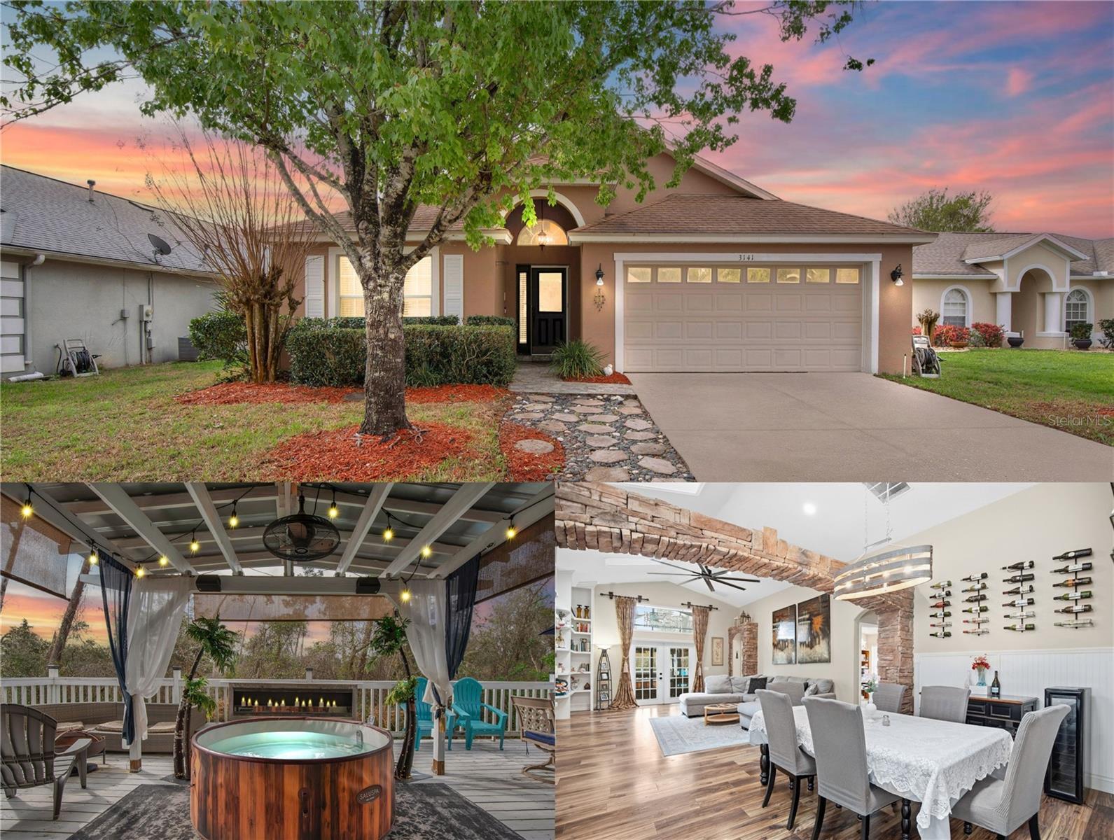 This one is a SHOWSTOPPER!! **Dream Home Alert!!!** This stunning custom home is truly one of a kind, showcasing over $100,000 in upgrades and exceptional attention to detail throughout. Featuring 4 bedrooms, a dedicated office space, and 3 full bathrooms—including a private en-suite in one of the secondary bedrooms—this home impresses from the moment you step inside! Highlights include custom stone archways, an elegant built-in fish tank in the office, and a chef’s kitchen designed for both everyday living and entertaining, complete with a dining nook, expansive island, and a second gas cooking range - perfect for hosting! The layout flows seamlessly into a separate dining area and an inviting living room with a custom electric fireplace and built-in shelving, while additional features such as an indoor laundry room add everyday convenience. Step outside to your own private retreat, featuring a beautifully designed backyard with a large screened lanai and wood deck area with plenty of space to grill, relax, and enjoy the hot tub! Located in the desirable Arbor Ridge community, residents enjoy access to a resort-style pool and playground, all just minutes from shopping, dining, medical facilities, entertainment, and easy access to I-4. This is a rare opportunity to own a truly special home—schedule your private showing today and prepare to fall in love! **Furniture Negotiable. **Please view the listing video for this property by copying & pasting the following link: https://s3.us-east-1.amazonaws.com/remotionlambda-useast1-ye4bhexb8v/renders/d7xh0mmh56/out.mp4