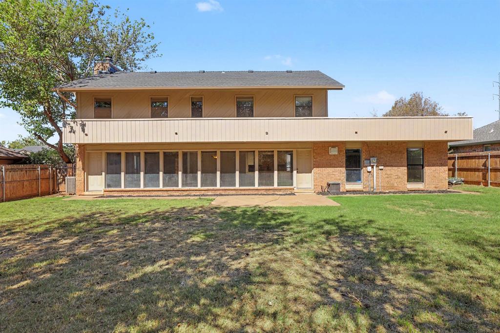 Rare two story contemporary in The Greens with a rooftop deck overlooking the OKC skyline! Fresh paint throughout makes this unique home truly move in ready. A striking staircase welcomes you into the entry, while a wall of windows fills the spacious living room with natural light. A stone fireplace with gas logs anchors the living space, which flows into the dining area and kitchen featuring granite countertops, white antiqued cabinetry, and built in electric cooking. Wood look tile runs throughout the main living areas.Upstairs, the spacious primary suite features a double vanity and private access to the rooftop deck, the perfect place for morning coffee, evening sunsets, and views of the city. Two additional generously sized bedrooms and a full bath complete the second floor. Downstairs, you’ll also find a half bath and dedicated laundry room. A two car attached garage, wood privacy fence, and open back patio complete the home.If you’ve been looking for something with character that doesn’t look like every other house on the block, this one is worth seeing. Schedule your showing today!