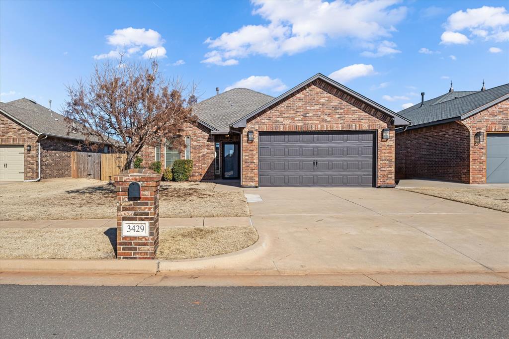 Exceptionally well maintained by its original owner, this move-in ready residence is thoughtfully designed for refined everyday living, built by Denise Patterson Custom Homes. Located in one of Edmond’s most sought-after communities within the Edmond School District, the home offers an exceptional combination of desirable location, quality craftsmanship, and modern comfort. The open-concept living area is anchored by a sleek custom fireplace, creating an elegant yet inviting atmosphere ideal for both entertaining and quiet evenings at home. Tile and carpet flooring flow seamlessly throughout, offering durability while maintaining a timeless aesthetic. The kitchen is both sophisticated and functional, featuring custom cabinetry, granite countertops, stainless steel appliances, a gas range, custom vent hood, and a spacious pantry, perfectly suited for daily living and hosting with ease. The primary suite provides a serene retreat, complete with dual vanities, a stone-look tile whirlpool tub, a walk-in shower with custom glass enclosure, and a generously sized walk-in closet. Secondary bedrooms are well-proportioned and versatile, accommodating guests, family, or a dedicated home office. Outdoors, the covered patio overlooks beautifully maintained landscaping and is enclosed by a wood privacy fence, offering a private and peaceful setting for outdoor enjoyment. The home is ideally positioned just two residences from a neighborhood playground, with no busy streets to cross. Conveniently located near Kilpatrick Turnpike, major highways, premier shopping, dining, and entertainment, this home delivers the best of West Edmond and North OKC living, set within a quiet established community and ready for immediate occupancy.