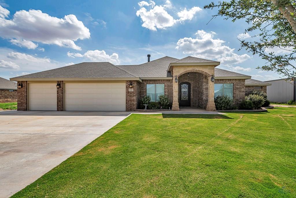 Stunning 4-bed, 3-bath home on 1.1 acres in Greenwood ISD! Features an open floor plan with in-law suite, soaring ceilings, fireplace, formal dining, study, and chef's kitchen with custom cabinets, quartz counters, double ovens, and gas cooktop. Sequestered master with dual sinks, soaking tub, and walk-in shower. Landscaped backyard with irrigation, oversized covered patio prepped for outdoor kitchen, extended concrete parking pad, 24x50 basketball court, foam insulation, full attic storage over 3-car garage, and 15 GPM well (tested 11/2024). Less than 2 miles from Greenwood schools with 4-day