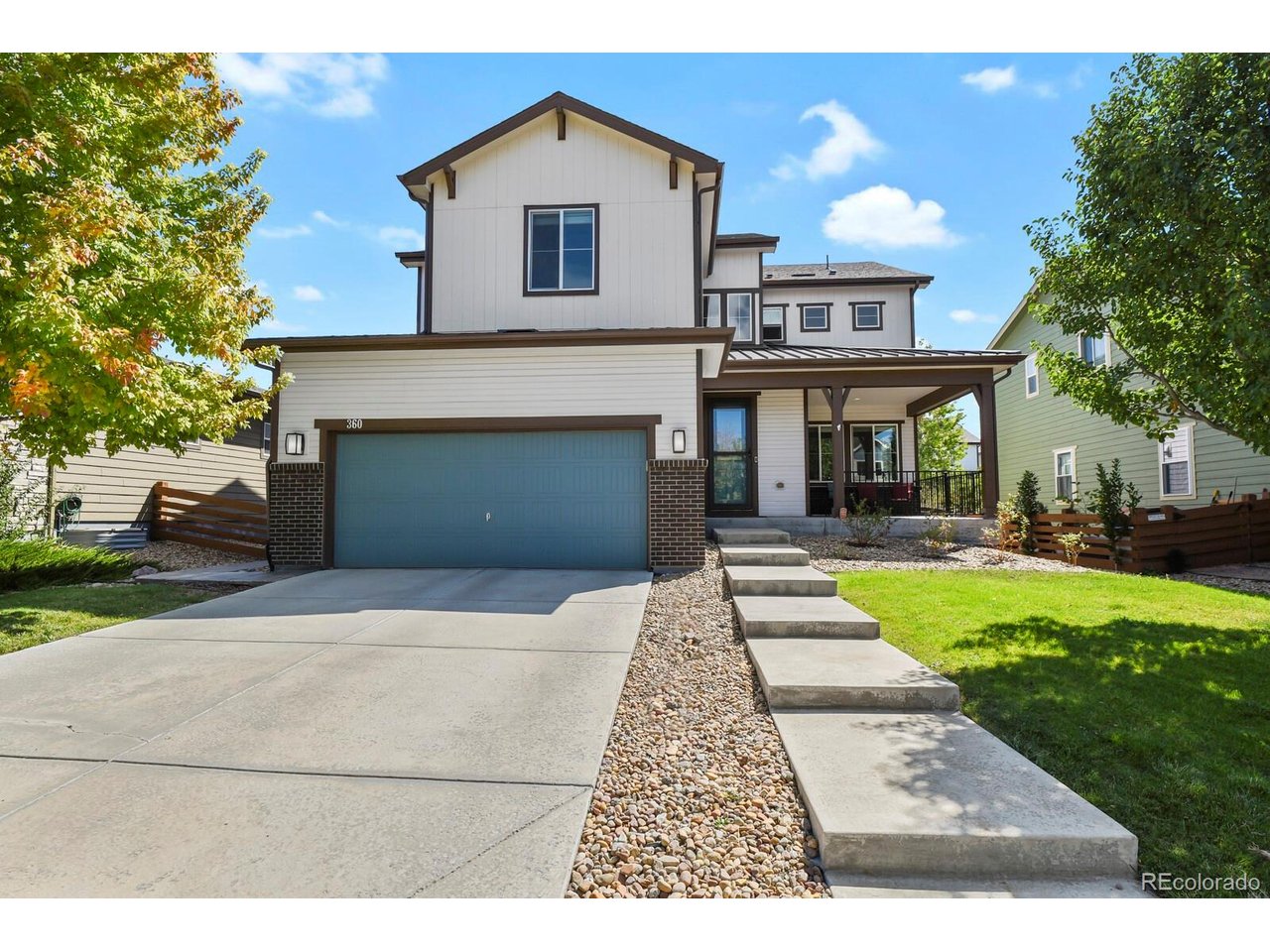 Welcome home to this highly desired Shea 3D-Series floorplan in Collier's Hill! Boasting over 4,000 finished sf, this beautifully cared-for home offers 5 bedrooms, 5 baths, a beautiful office and finished basement. Impeccable design welcomes you through a majestic 2-story foyer with upgraded solid Hickory hardwood floors leading to the stunning dream kitchen, perfect for entertaining, featuring an expansive granite center island and counters, glass subway tile, double oven with 5-burner gas stovetop and soft-close full-white cabinets. The open design flows perfectly into the family room, with a cozy fireplace and large windows flood the space with natural light. Work from home in your peaceful home office featuring custom bookshelves. Upstairs, enjoy 4 spacious bedrooms with no adjoining walls and brand-new carpet throughout. Make every day a spa day in the luxurious primary suite featuring a  walk-in shower with 2 shower heads, bench and Euro-style frameless glass. The finished basement is complete with a wet bar, an oversized living area, a gorgeous bathroom  and a private guest bedroom. There is truly tons of love & care in this home, with thoughtful updates throughout. Enjoy the peace of mind of a roof with Class 4 shingles installed just 3 years ago, fresh exterior paint also just 3 years old, Nest thermostat, and solar panels that are PAID IN FULL- providing the buyer with an opportunity for ongoing monthly savings on electric costs. Enjoy our Colorado summers with a covered front and rear patios. Take a short walk to the community pool & clubhouse. Colliers Hill is an amenity-driven neighborhood surrounded by trails, parks, 400+ acres of open space & dramatic mountain views, while being just minutes from charming Old Town Erie, shops & restaurants.