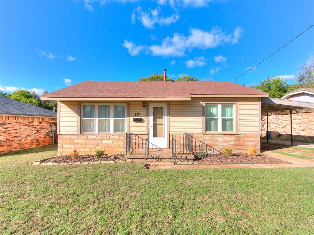 Welcome to this charming home just minutes from downtown Edmond! This freshly painted, clean 2 bedroom, 1 bathroom home features original wood floors in the bedrooms, a tub-shower combo, tankless hot water, and a refrigerator that stays with the home. Outside, enjoy a large carport, covered back patio, oversized backyard, and storage shed. Take a short walk to downtown Edmond’s shops and restaurants, or enjoy nearby David E. Penick Park. Whether you’re a first time homebuyer, looking to downsize, or searching for an investment property or Airbnb opportunity, this home offers plenty of possibilities in a convenient location!