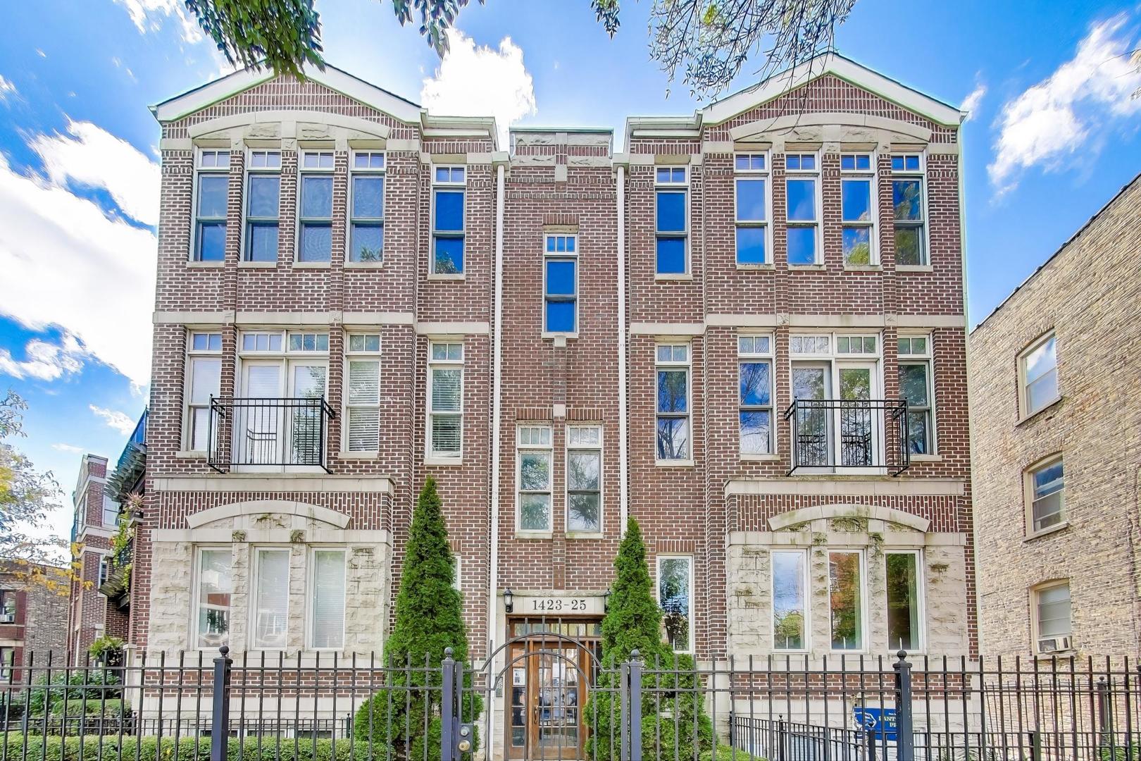 Welcome to this stunning top-floor residence in highly sought-after Andersonville! This spacious 2-bedroom, 2-bathroom home boasts soaring 12-foot vaulted ceilings, NEST smart thermostat, a cozy wood-burning fireplace, hardwood floors throughout, all stainless-steel appliances, in-unit laundry, and an expansive 20' x 12' private balcony ideal for entertaining. The primary bedroom comfortably accommodates a king-size bed and features an ensuite bath complete with a large jacuzzi tub, separate shower, dual-sink vanity, and a generously sized, fully finished walk-in closet. Garage parking and a large storage cage are included in the price. Located just steps away from Andersonville's vibrant dining, shopping, and entertainment scene, with easy access to Target, Whole Foods, Metra, and the Thorndale Red Line for a quick commute downtown or around the city.