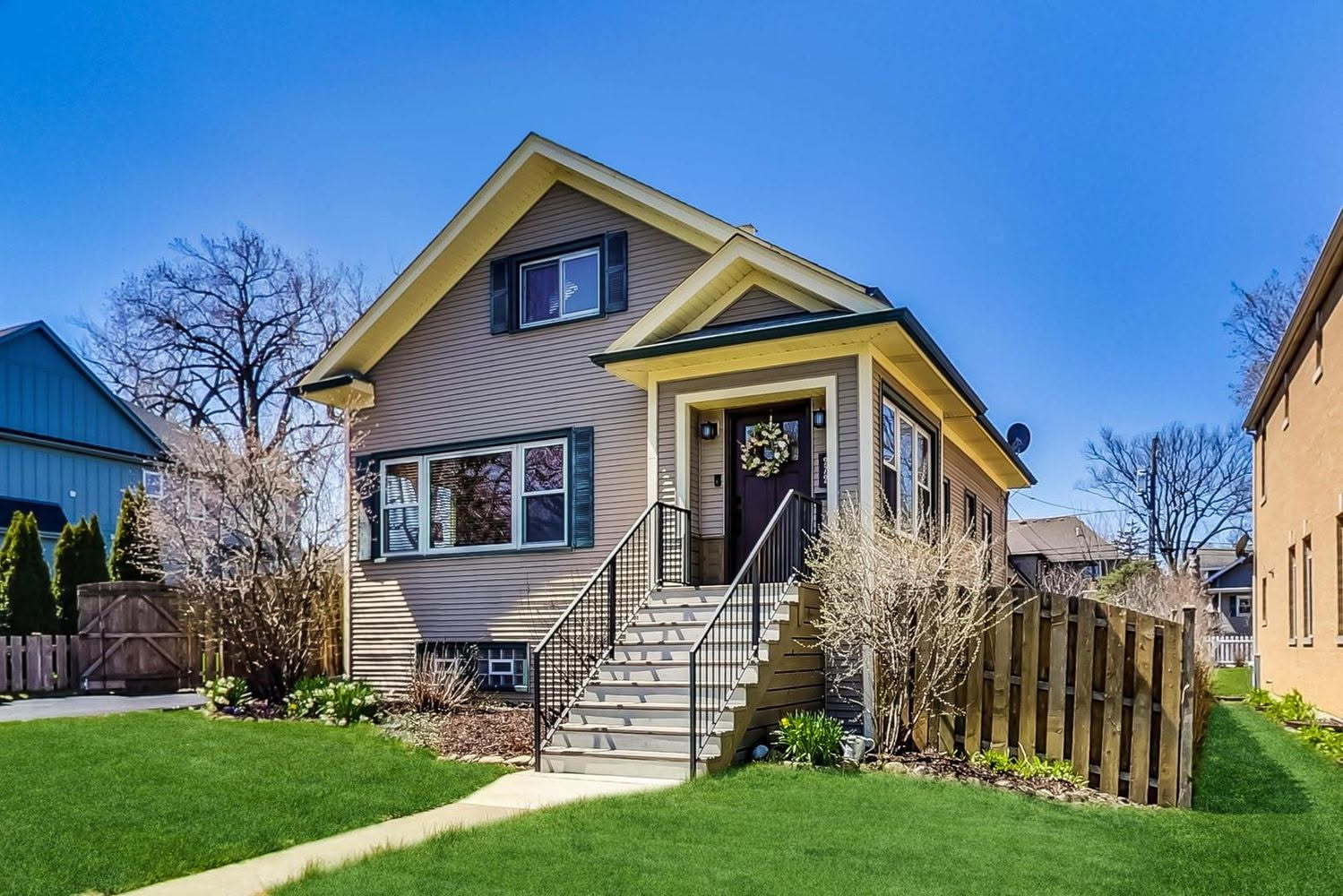 MOVE IN READY BUNGALOW THAT IS JUST ABSOLUTELY PERFECT!! FROM THE MOMENT YOU STEP INTO THE INVITING LARGE FOYER YOU WILL SEE THE OPEN FLOOR PLAN WHICH CONSISTS OF A HUGE LIVING ROOM WHICH FLOWS INTO DINING AND KITCHEN WITH NATURAL LIGHT STREAMING IN! KITCHEN UPDATED WITH STAINLESS APPLIANCES, WHITE CABINETS, QUARTZ COUNTERS AND TRENDY TILE BACKSPLASH, ROOM FOR COUNTER STOOLS, TWO BEDROOMS AND NEWLY UPDATED BATH WITH WALK IN SHOWER ON THE MAIN FLOOR. ENTIRE MAIN FLOOR HAS NEW LUXURY VINYL FLOORING AND NEW LIGHTING. 2ND FLOOR FEATURES 2 BEDROOMS, AND A LARGE LOFT AREA ALL WITH HARDWOOD, THE  FINISHED BASEMENT WITH AMAZING HOME THEATRE ROOM WITH VINYL PLANK FLOORING AND 2ND FULL BATH WITH HUGE WHIRLPOOL TUB AND SEPARATE WALK IN SHOWER, EXERCISE ROOM PLUS LAUNDRY AND STORAGE AREA, AND A CONVENIENT EXTERIOR ACCESS , ADDITIONAL FEATURES INCLUDE A LARGE DECK FRESHLY STAINED, FENCED YARD, 2 CAR DETACHED GARAGE, NEWER COPPER PIPES INCLUDING PIPING BROUGHT UP TO 2ND FLOOR FOR FUTURE 3RD BATH, NEWER SUMP PUMP AND DRAIN TILE. THIS LOCATION CAN'T BE BEAT ! WALK TO FABULOUS DOWNTOWN ELMHURST AND ALL THE SHOPS, RESTAURANTS, METRA TRAIN STATION, SCHOOLS ETC..