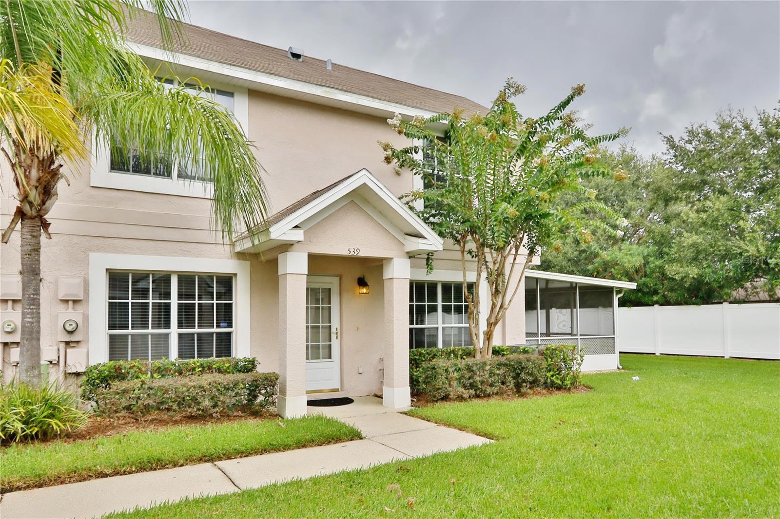 Welcome home to this beautifully updated townhome perfectly situated near the Crosstown Expressway and I-75, offering an ideal blend of comfort, convenience, and modern living. Tucked just minutes from the Brandon Mall, popular restaurants, and endless retail options, this residence provides both a peaceful retreat and easy access to everything you need. This two-bedroom, two-and-a-half-bath corner unit features a desirable split floor plan that provides maximum privacy, with each bedroom offering its own en-suite bathroom. Downstairs, an inviting open-concept living and dining area flows seamlessly into a bright kitchen equipped with new appliances installed in 2025 and plenty of cabinet space. The home has been thoughtfully updated with new flooring throughout installed in 2025, adding a fresh and contemporary feel. Step outside to the extended, covered, and screened lanai—perfect for morning coffee or evening relaxation—with peaceful views and no rear neighbors. As an end unit, you’ll enjoy extra windows that fill the space with natural light and enhance the sense of openness. This well-maintained community offers access to a sparkling pool and includes water and basic cable in the HOA, providing both comfort and value. Whether you’re a first-time buyer, downsizing, or seeking an investment property, this move-in-ready home truly has it all.