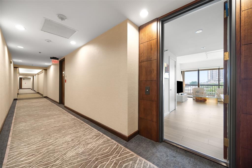 7E is located at the end of the beautifully maintained hallway