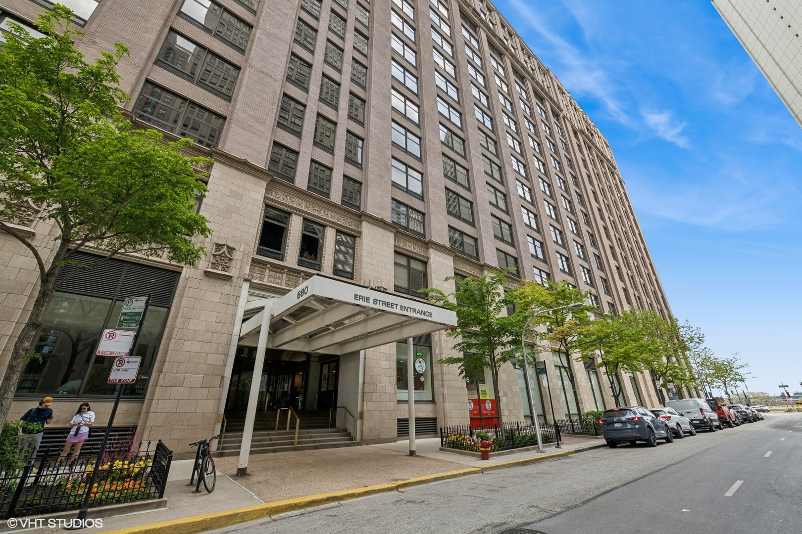 EXTRAORDINARY PRICE ADJUSTMENT! Welcome to this thoughtfully redesigned 3-bedroom, 2-bath home Home (or 2 Bedroom + Den for those who work from home) in Streeterville's prestigious South Residences. Located in the landmark 680 N Lake Shore Drive building, this exquisite residence blends timeless elegance with modern luxury-ready for you to move in and enjoy. A grand, marble-floored foyer warmly welcomes guests and sets the tone for the spacious and light-filled layout. The heart of the home is the show-stopping DeGiulio kitchen-a dream for cooks and entertainers alike. It features a large island with abundant storage and workspace, extra-thick granite countertops, classic SieMatic cabinetry, and high-end appliances from SubZero, Wolf, and Miele. A deep stainless steel sink and a stylish subway tile backsplash complete the space. Additional storage and pantry space is cleverly integrated into a nearby concealed wall of cabinetry. Gorgeous rift-cut white oak floors, recently refinished, run seamlessly through the open-concept living and dining areas, as well as the bedrooms. The expansive primary suite offers generous, professionally organized closets and a spa-inspired bath adorned with Ann Sacks tile, dual sinks with Robern medicine cabinets, sleek Dornbracht fixtures, and a luxurious walk-in shower with body sprays and a corner seat. The second bedroom and den (or 3rd bedroom) offer flexibility for guests, a home office, library, or even a laundry/mudroom. The second full bath features elegant marble finishes and a deep soaking tub-perfect for relaxation. Residents enjoy access to a full-service building with 24-hour door staff, a state-of-the-art fitness center, newly renovated indoor lap pool and whirlpool, and on-site shops and restaurants. The building is financially sound and professionally managed. Assessments include everything except electricity. Unbeatable lakefront location next to Ohio Street Beach and Olive Park, just steps from the Northwestern medical campus, Michigan Avenue shopping and dining, and all that makes Streeterville one of Chicago's most desirable neighborhoods. Ample rental parking available in the building for both residents and guests.