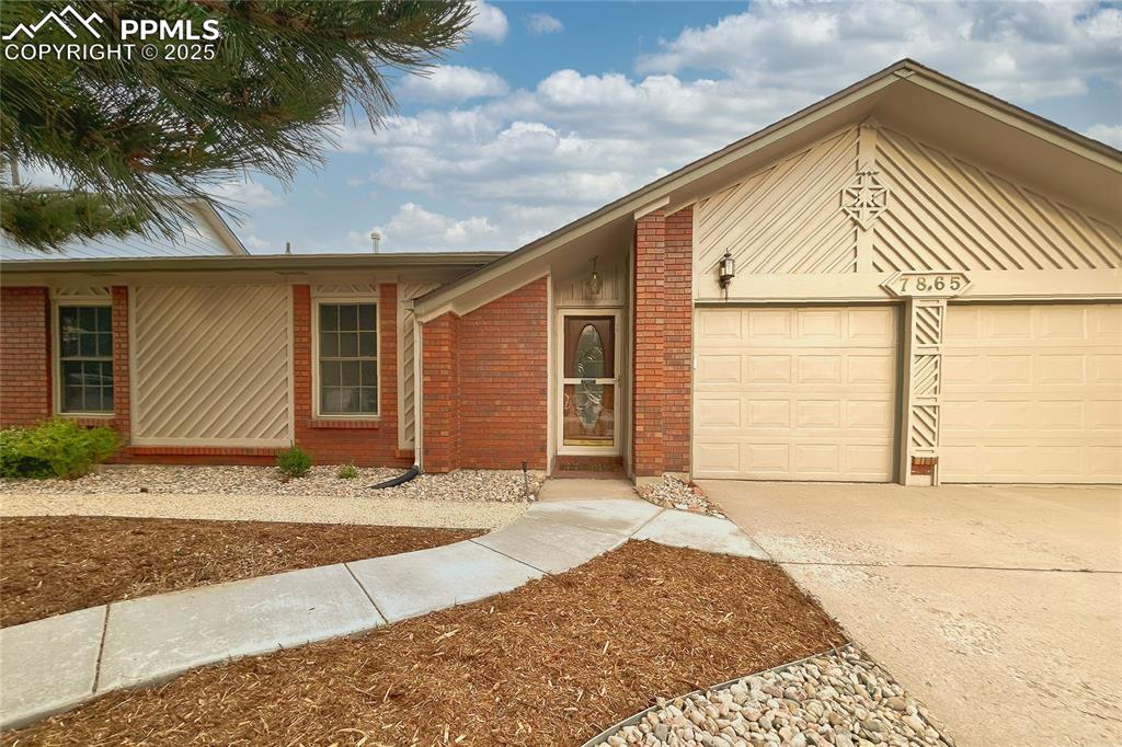 This charming light and bright rancher in Briargate is ready to occupy and enjoy. The spacious family room, with wood burning fireplace, has a bay window looking out over the newly landscaped private backyard with a beautiful, shady apple tree. Bordering open space, the backyard is perfect for entertaining friends and family.  The kitchen is light and bright and includes all appliances.  The large master bedroom has an adjoining bath.  Office can be used as a third bedroom. Stay comfortable this summer with central air in this home. Two storage sheds on the property are included. Dog run with entry to garage.  Dog house included. Close to schools, parks and Briargate's walking trails. Located on a dead end/cul-de-sac so no through traffic. New roof 2024, new interior and exterior paint, new carpet, new landscaping.