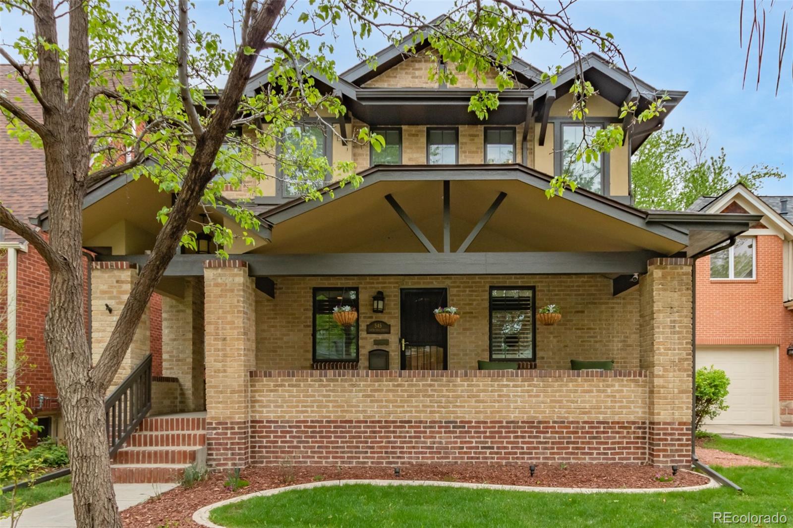 This stunning East Wash Park home has been fully remodeled to create the ultimate relaxation and entertainment experience. The centerpiece of the home is the bright and airy kitchen, complete with custom quartz countertops, a new sink, and new lighting. Hardwood floors extend throughout the home, and the kitchen boasts ample storage, an expansive island, a gas stove, a built-in wine bar, and double ovens. Several new appliances ensure modern convenience. The main floor features a separate office, beautifully refinished by California Closets, providing a perfect space for work or study. Upstairs, you’ll find three spacious bedrooms, including a large primary suite. The primary suite is a sanctuary with built-in bookshelves, a cozy fireplace, a Juliet balcony, and a walk-in closet. The upgraded primary bathroom exudes luxury with quartz countertops, a freestanding tub, and marble tile.  With four full baths, this home ensures comfort and convenience for all. The lower-level guest suite offers privacy for your guests, and the rare three-car garage adds exceptional functionality. Outside, enjoy the beautifully designed outdoor patio, ideal for entertaining or simply unwinding. Located in the desirable East Wash Park neighborhood, this home truly represents the epitome of luxury living. Don’t miss the opportunity to make it yours. Schedule a viewing today and experience all that this exceptional property has to offer!