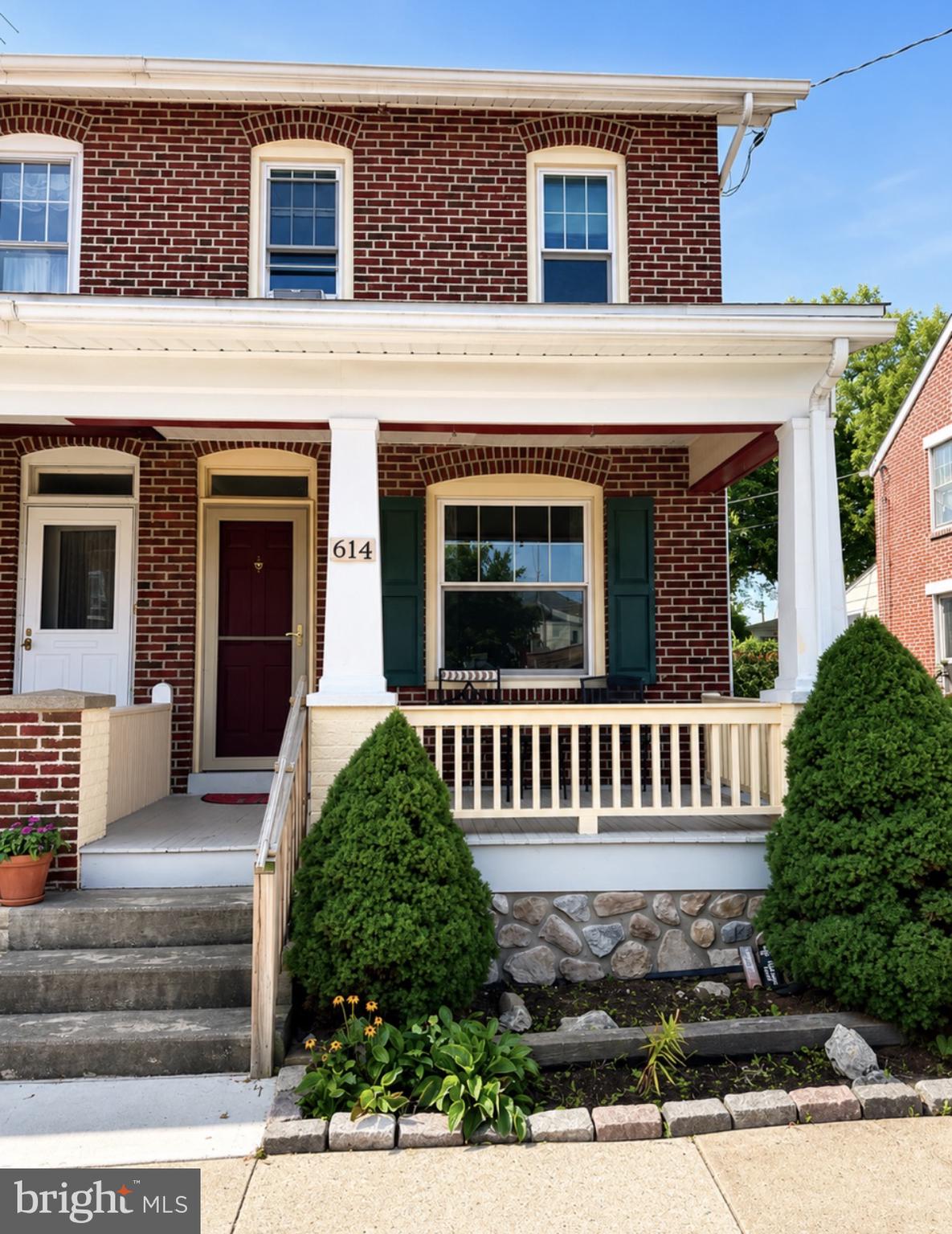 Character, charm, and a great location come together in this brick twin located in the Boyertown School District. A covered front porch welcomes you into a comfortable home with plenty of original character and space to make your own.The first floor offers a spacious living room with beautifully restored hardwood flooring, followed by a dining area and practical galley-style kitchen. Both rooms feature newer plank flooring and replacement windows. Just off the dining area is a rear porch overlooking the backyard, where established gardens add color and charm throughout the seasons.There is plenty of room to spread out upstairs. The second floor includes two bedrooms, a separate office, and a full bath with updated flooring and vanity. Continue to the third floor for an additional bedroom, accessed through the office, offering a flexible setup that could also work well for guests, hobbies, or additional living space.A newer Bosch high-efficiency gas furnace provides efficient heating, while the basement offers convenient full-size laundry and additional storage space.Located within easy reach of local schools, parks, restaurants, shopping, and other everyday conveniences, this home is a great opportunity to enjoy the character of an older brick home with several important updates already completed.