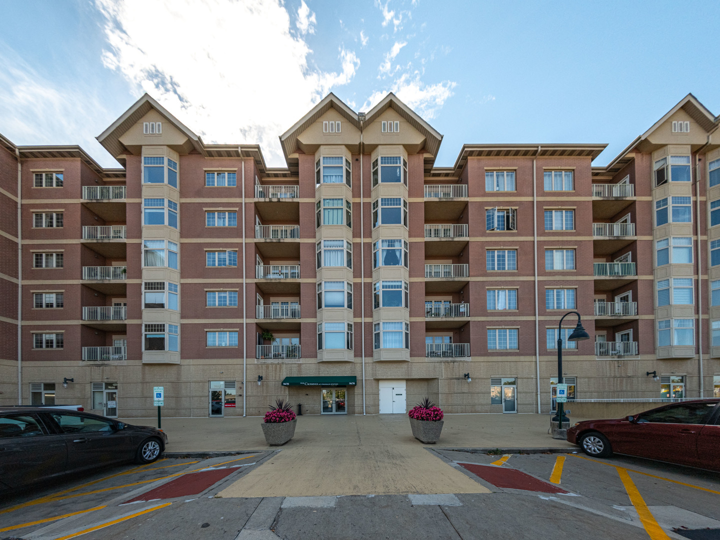 Welcome home to this immaculate 5th floor 3 bedroom 2 bathroom condo overlooking downtown Franklin Park.  Prime location close to shopping, entertainment, and a "Designated Quiet Zone" Metra stop.  Stunning updates throughout the home include new flooring, kitchen, lighting, bathroom fixtures, and more!   Sleek stainless Steel LG brand appliance suite and in-unit washer/dryer included.  This end unit layout features lots of open space, natural light, and a private balcony.  In addition, there are two assigned storage areas in the basement, and one assigned and one unassigned parking space in the rear lot.  Monthly assessment includes gas and hot water.  Owner pays for electricity.  Nothing to do here but move in and enjoy!  Hurry before it is gone!