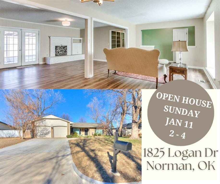 ****  OPEN HOUSE THIS SUNDAY, JAN 11TH, 2 - 4 PM ****   Absolutely charming home in desirable Westwood Estates, in the Heart of Norman!!!  Perfect location with mature trees & practically near everything!  Just a hop, skip & a jump to OU, I-35, Restaurants & shopping.  With a super open floor plan and so many updates, including a new, 3-week old roof, this home will not last long.   3 Bedrooms, 2 Bathrooms, 2 living areas, 2 dining areas, breakfast bar, covered patio, fully fenced back yard & so much more.  Many updates through the years to include 2019 Kitchen counters, sink, built in oven, cooktop & microwave.  New Carpet 2023, Both Bathrooms remodeled in 2024, 11 doors replaced in 2024, new thermal windows 2023, new driveway & front porch extended in 2025, new living area floors in 2025, hot water heater 2017, gutters & leaf screens 2023, French drain 2022.  8 new light fixtures & new keyless front door lock.  This home is warm & inviting.  Make plans today & call the listing agent for more details.