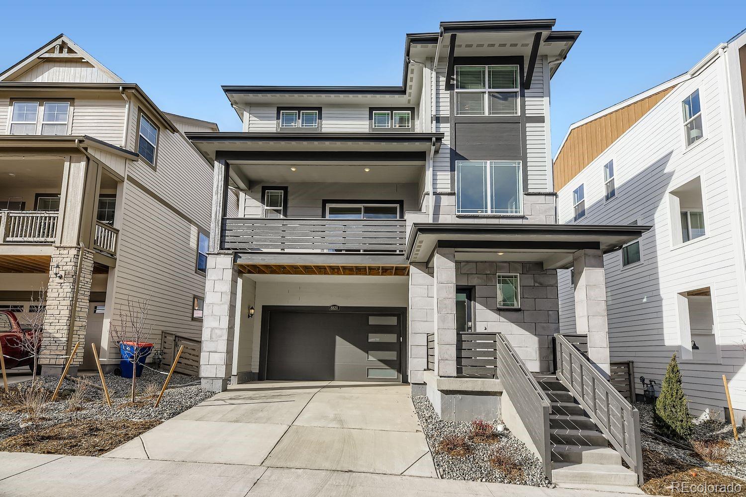 **Contact builder today about Special Financing for this home - terms and conditions apply**Available NOW! Gorgeous new Sterling Ranch Visage 3-story features 4 bedrooms (3 upper / 1 main), 3.5 baths, great room, nook, kitchen and 2 car garage. Gorgeous finishes and upgrades including stainless steel appliances, vinyl plank flooring, slab quartz counters, spacious island and more! The builder provides the latest in energy efficiency and state of the art technology with several fabulous floorplans to choose from.  What some builders consider high-end upgrades, this builder makes a standard inclusion. This community offers single family homes for every lifestyle. So much to see and do in this charming community – something for everyone. Photos and walkthrough tour are a model only and subject to change.