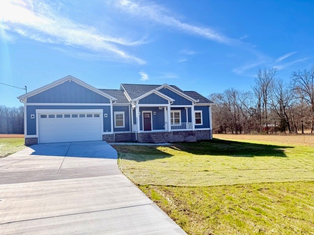 Gorgeous New Construction Near Tim's Ford Lake!! Thoughtfully designed home with modern comfort and timeless style. This home features an open, vaulted great room filled with natural light and a cozy fireplace. The kitchen boasts granite countertops, easy close cabinets, SS appliances, and a nice size pantry. The master suite offers a retreat of its own with a beautifully tiled shower and elegant finishes throughout. You will find custom designed closets in each bedroom. Interior walls are insulated with sound dap. which reduces noise. Outside you will enjoy a large open yard that provides plenty of room for outdoor activities. Whether you're spending the day on the lake, hosting friends, or relaxing under the stars, this home offers comfort and style. Perked for a 2 bedroom but has a flex room for a 3rd bedroom.