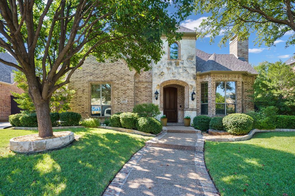Experience resort-style living in this stunning custom built 5 bedroom home located in the highly sought after Trails of West Frisco golf course community. Step outside to your private backyard oasis featuring a sparkling pool and spa, two covered entertaining patios, a built-in outdoor kitchen, and a cozy fireplace perfect for relaxing or hosting friends and family. Inside, the beautifully renovated kitchen impresses with quartz countertops, a designer tile backsplash, Bosch double ovens and dishwasher, a Thermador gas range, and a spacious center island that opens seamlessly to the inviting family room. Enjoy abundant natural light, custom built ins and breathtaking views of the backyard retreat. The primary suite, conveniently located downstairs, offers tranquil views of the pool and large spa inspired bathroom. A secondary bedroom and full bath on the main floor provide ideal space for guests. Upstairs, you'll find three additional bedrooms, two full bathrooms, a generous sized game room, and a dedicated media room - perfect for movie nights. Unbeatable Frisco location close to top rated Frisco ISD schools, PGA headquarters, shopping and dining.