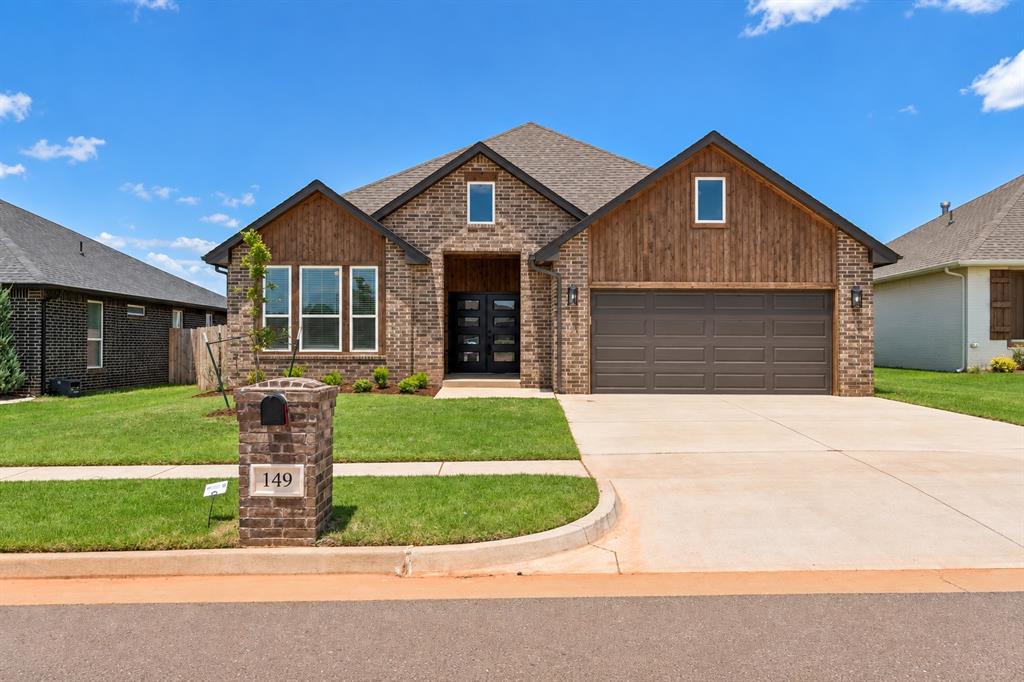 $20,000 YOUR WAY- You could get a 5.99% Interest Rate! Seller is offering up to $20,000 toward a rate buy down, closing costs, or whatever works best for you. Buy down your rate and cut your monthly payment from day one. Step through the double front doors into soaring vaulted ceilings and an open floor plan made for entertaining. The kitchen has abundant cabinetry, stainless appliances, bar seating, and a big walk-in pantry. The primary suite is a true retreat, with dual vanities, a soaking tub, a walk-in closet, and direct access to the laundry room. Need room for toys, tools, or a workshop? The 3-car tandem garage delivers. Out back, you get a fully fenced yard, a covered patio for Oklahoma evenings, and full guttering. 3 bed, 2.5 bath, built in 2024. Book your showing today! (Interest rate pending buyers approval and current market conditions)