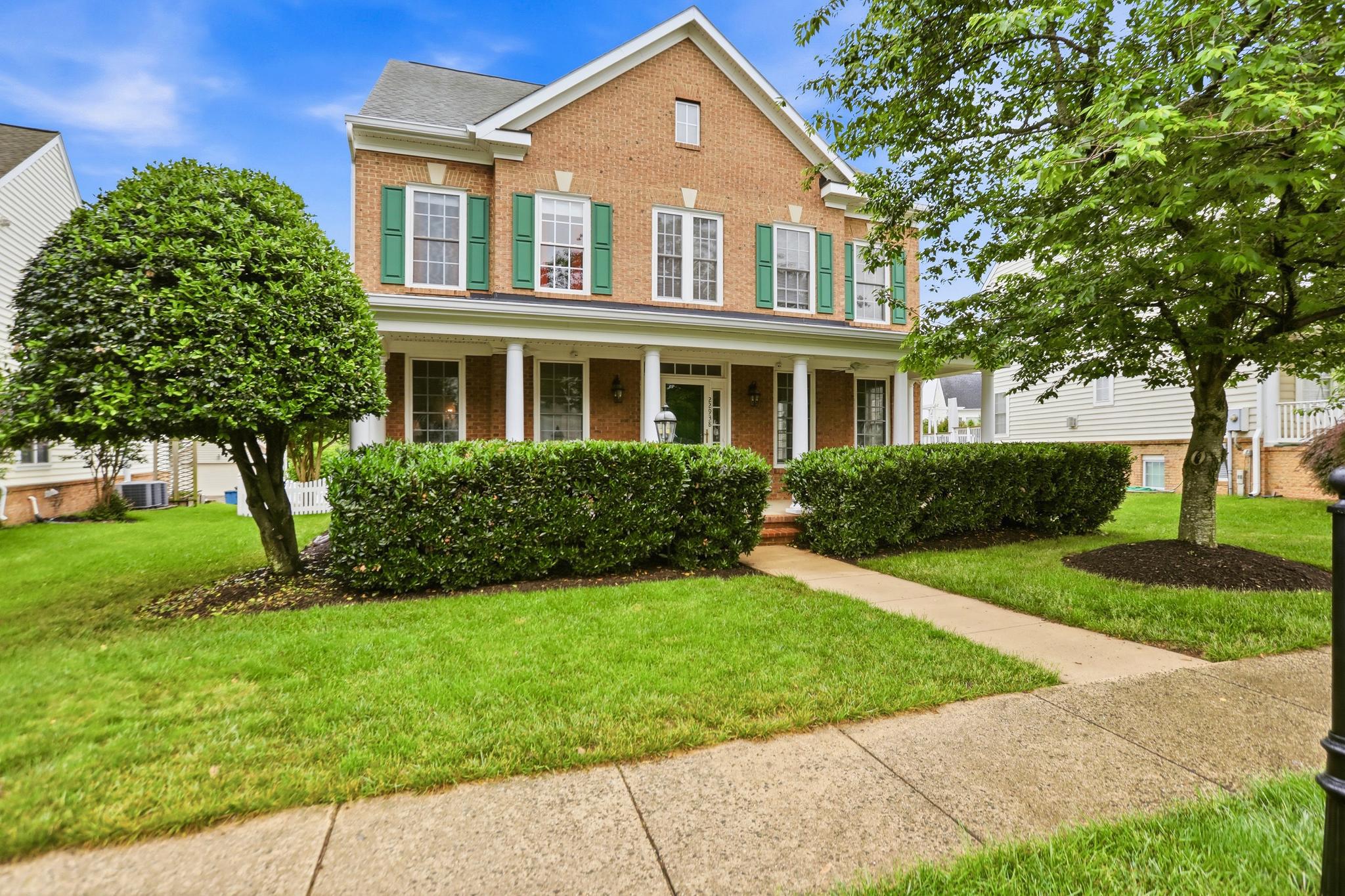 Nestled in the charming Brambleton Landbay community, this exquisite Colonial-style residence offers a perfect blend of elegance and comfort. With a generous 3,195 square feet of thoughtfully designed living space, this home is a sanctuary for those who appreciate high-end features and an exclusive lifestyle. As you step inside, you are greeted by rich hardwood floors that flow seamlessly throughout the main level, creating a warm and inviting atmosphere. The spacious dining area is perfect for hosting intimate gatherings or festive celebrations, while the cozy living room, complete with a stunning gas fireplace adorned with glass doors, invites relaxation and warmth on cooler evenings. The heart of the home is undoubtedly the gourmet kitchen, equipped with top-of-the-line appliances including a sleek wall oven, a gas cooktop, and a dishwasher, all designed to elevate your culinary experiences. The refrigerator with an icemaker and a convenient disposal make meal prep a breeze. Ample cabinetry and counter space ensure that everything you need is within reach, while the adjoining breakfast nook provides a delightful spot for casual dining. Main level Study is perfect (Safe and "fake" cabinet convey)  This residence boasts four generously sized bedrooms, offering ample space for rest and rejuvenation. The luxurious primary suite features an on-suite bathroom, providing a private retreat with modern fixtures and finishes. Step outside to discover your own outdoor oasis. The expansive deck and charming porch provide the perfect setting for al fresco dining or simply enjoying the serene surroundings. The community amenities, including a sparkling outdoor pool and well-maintained playgrounds, enhance the lifestyle offered by this remarkable property. With a three-car attached garage and a paved driveway, parking is never a concern (6 spaces available)The unfinished walkout basement presents endless possibilities for customization, whether you envision a home gym, entertainment space, or additional storage. This home is not just a place to live; it's a lifestyle choice that embodies comfort, luxury, and community. Experience the best of Brambleton Landbay living, where every detail has been meticulously crafted to create a haven you'll be proud to call home.