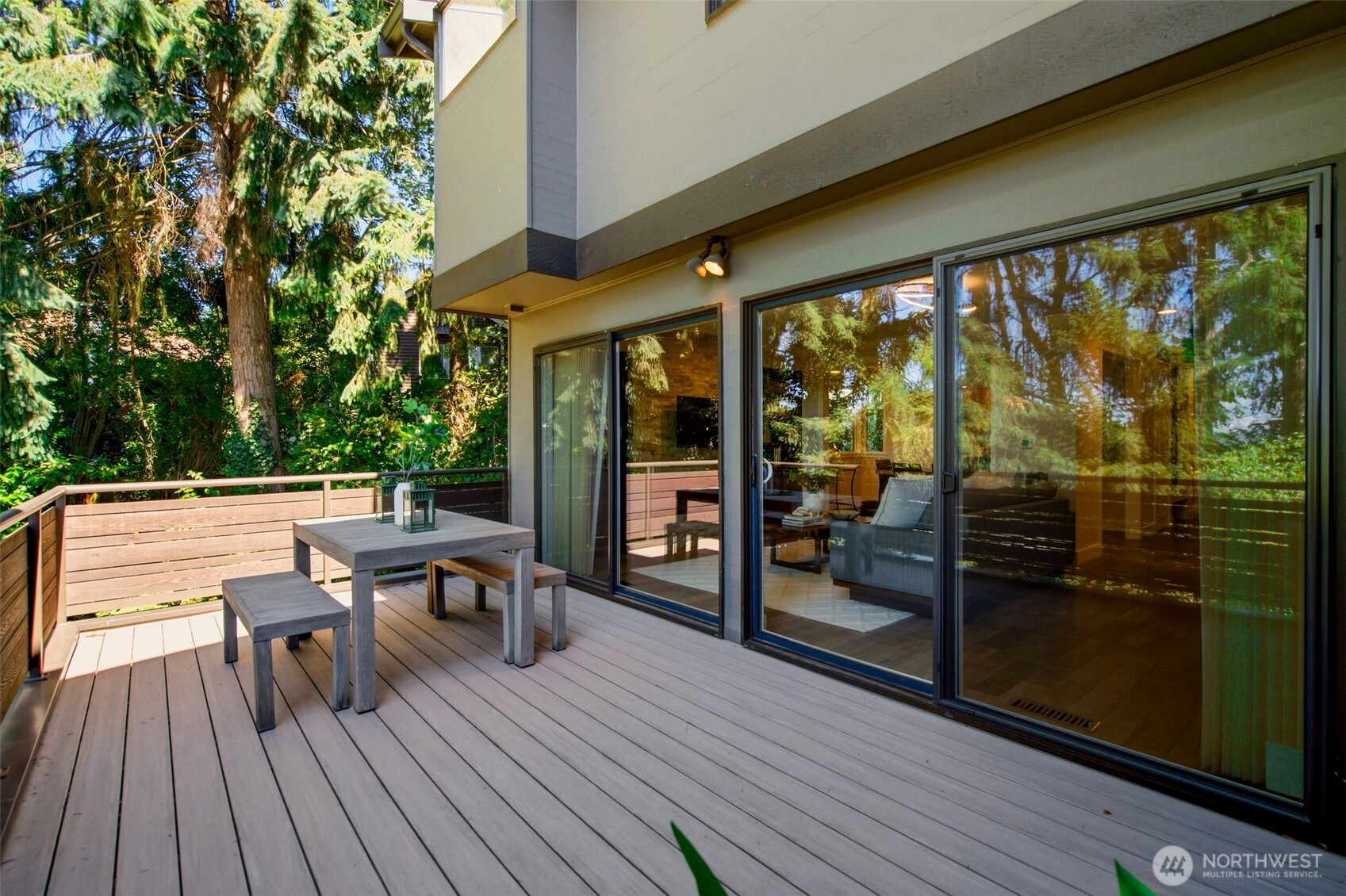 Seamless indoor-outdoor living with direct access from the home's main living spaces.