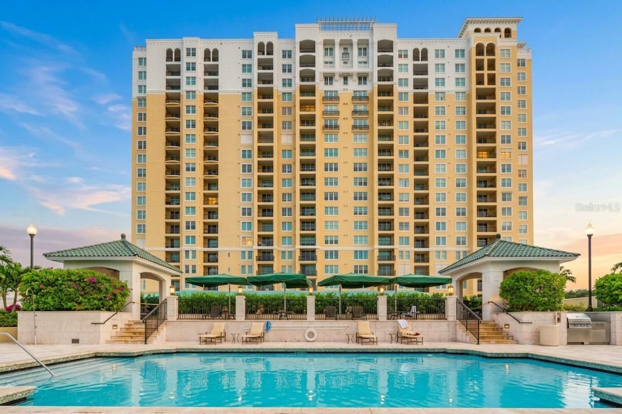 Welcome to your stunning 15th-floor oasis, where luxury meets the vibrant Bayshore lifestyle! This beautifully updated 2-bedroom, 1.5-bath residence is a true gem, offering panoramic views of the sparkling water and the iconic downtown skyline. Step into an inviting open layout adorned with elegant dark walnut-maple hardwood floors, and enjoy cooking in a modern kitchen equipped with quartz countertops, 42” wood cabinetry, and sleek stainless steel appliances. Your personal retreat awaits on the spacious private balcony, where you can unwind and soak in the breathtaking sunrises and sunsets that will start and end your day perfectly. The oversized primary closet features a custom organization system, while the spa-inspired bathroom boasts a frameless glass shower and a relaxing soaking tub.This full-service building elevates your lifestyle with exceptional amenities, including 24-hour security for peace of mind, two state-of-the-art fitness centers, a resort-style pool and spa, invigorating saunas, wine lockers for your collection, a fully-equipped business center, guest suites for your visitors, and a dog walk area for your furry friends. Situated just steps from Bayshore Blvd, you’ll have easy access to Tampa General Hospital, the new medical school, and all the attractions downtown has to offer. Don’t miss this incredible opportunity! Schedule your showing today and step into the lifestyle you’ve always dreamed of!
