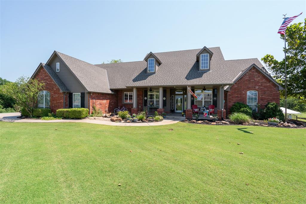 Welcome to your dream retreat on 2.42 acres—built in 2003.This stunning four-bedroom, two-and-a-half-bath property offers the perfect blend of comfort, charm, and upgrades throughout. Featuring a thoughtfully designed split floor plan, the spacious primary suite is privately tucked away on one side and includes a luxurious ensuite where the master closet doubles as a safe room.
There’s also a dedicated study with custom built-ins, and a bonus room upstairs that could easily serve as a fifth bedroom, playroom, or media space. New paint and updated baseboards were completed in 2025 in the primary bedroom and common areas, along with refinished bathroom cabinets for a fresh, modern touch. In 2024, all bathroom granite countertops were replaced, and the roof was fully replaced in June. The smaller HVAC unit upstairs was replaced in 2024, while the larger unit was replaced in 2021—offering peace of mind and efficiency.
You’ll love the eat-in kitchen, complete with two pantries and plenty of storage throughout the home.
But the real magic is outside.
Enjoy quiet mornings or evening sunsets from the large covered front porch overlooking the serene lake across the road. The herb garden is bursting with basil, sage, thyme, tomatoes, and rosemary. The backyard oasis features a huge koi pond with a gorgeous fountain and a unique old truck water feature. Relax or entertain under the pavilion, added in 2018, complete with a patio and fire pit—ideal for s’mores, hot dogs, or simply enjoying the peaceful sounds of water and nature.
Need space for hobbies or extra storage? The 24x30 Morton building with electrical has you covered.
This home offers the perfect balance of peaceful country living and modern updates—don’t miss the chance to make it yours. Put this one on your tour list today!