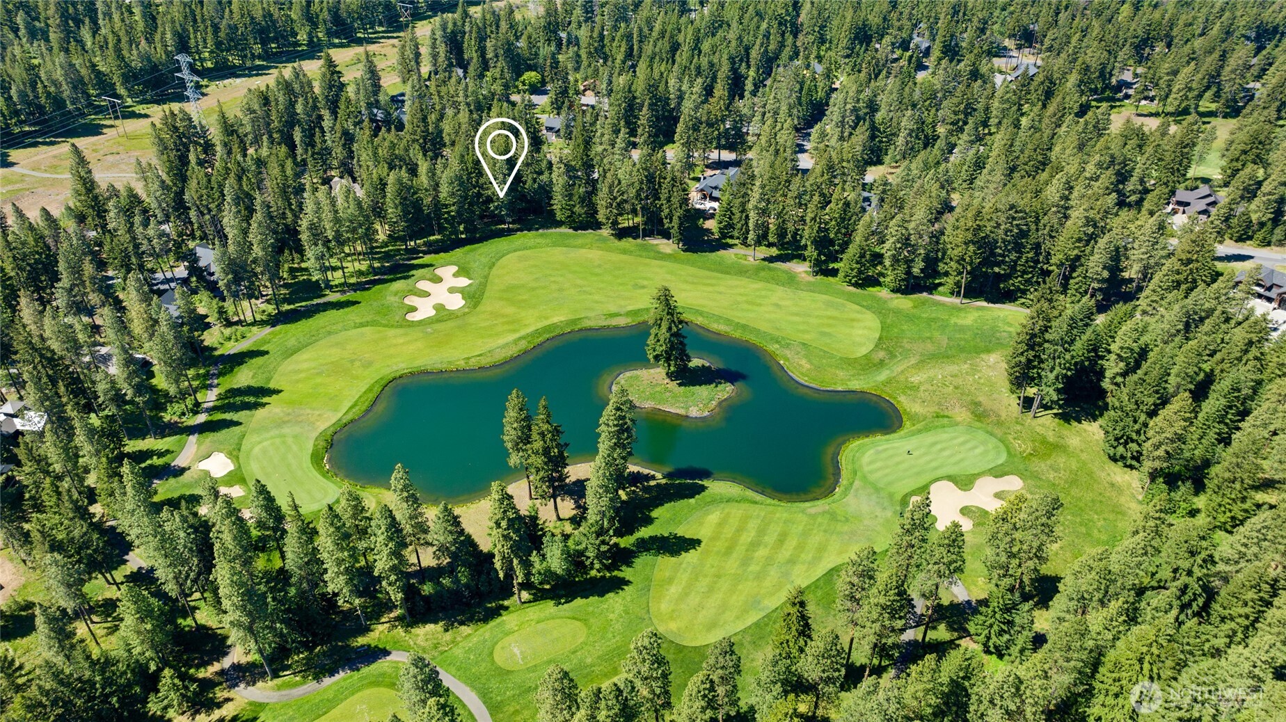 Build your mountain home on a small lake over-looking hole #5 and #6 of the Prospector Golf Course.