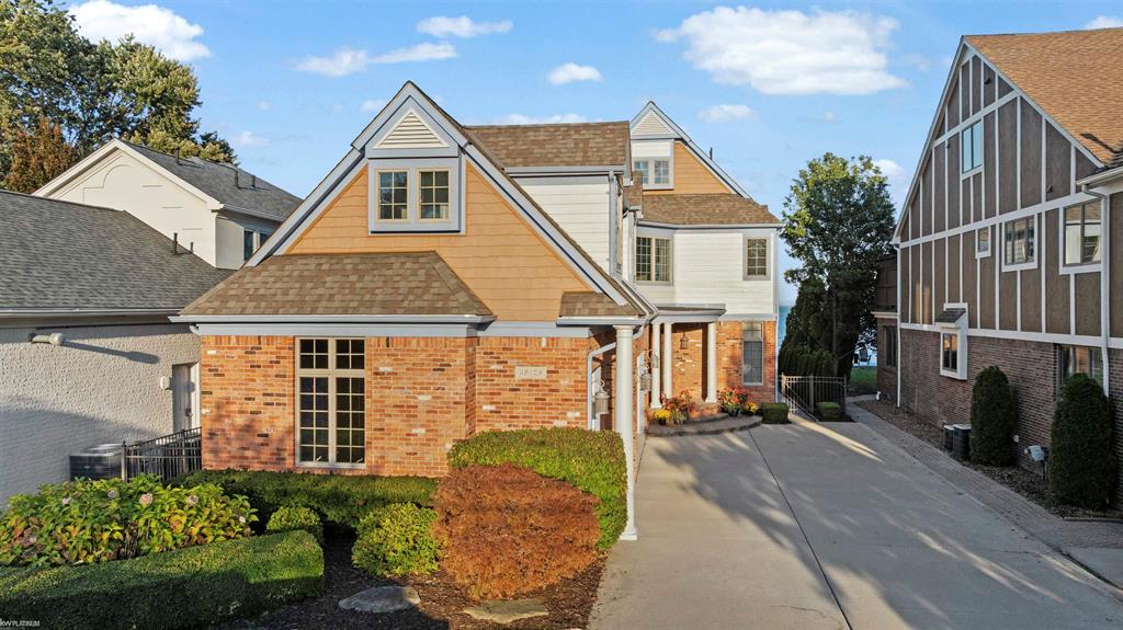 Welcome to your dream home! Nearly 4,000 square feet of elegance and comfort are set directly on the shores of Lake St. Clair. This 4-bedroom, 3.5-bath residence offers unparalleled lake views and custom features throughout.On the main level, enjoy sun-filled living spaces with hardwood floors, a dedicated office, a cozy den, and a spacious living room with expansive windows showcasing breathtaking lakefront views. The chef's kitchen is complete with custom cabinetry, premium finishes, and a seamless flow to the patio and Trex deck, perfect for entertaining.The second level is anchored by a serene primary suite featuring panoramic water views, a spa-inspired full bath, and a generous walk-in closet. The additional bedrooms are equally spacious, including a large second bedroom with its own walk-in closet. The finished third level provides a versatile bonus retreat with a full bath - ideal for guests, a home gym, or creative studio. Outside, enjoy a fenced backyard, Trex decking, and a 3-car heated garage with abundant space for storage, hobbies, or toys. Every detail has been thoughtfully designed to maximize comfort, style, and function, all just steps from the lake.