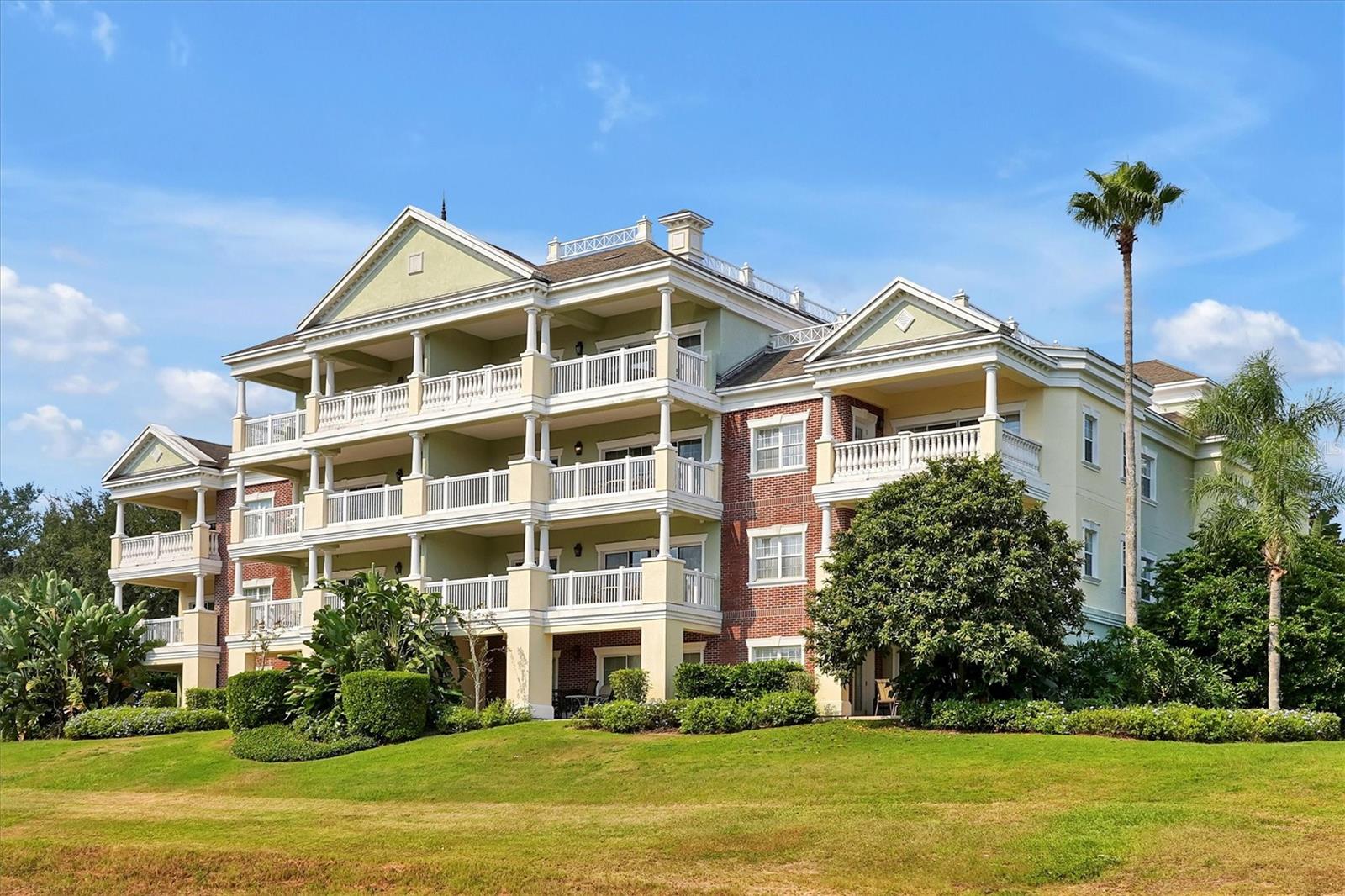 PRICE REDUCTION!!!  Come check out this amazing fully furnished 3rd-floor Reunion Resort Condo. Mechanicals (AC and Water Heater) replaced 2023. Make sure to click on the Virtual Tour!!  These end units on the 3rd floor do not have any neighbors above and feature a slightly larger footprint and additional side windows for more natural light. The Condo has south-facing balcony with views of the conservation area, the golf tee boxes and the Reunion Grande in the background. It also has stainless steel appliances, granite counters, crown molding and tray ceilings. These end units come with it has an outdoor storage closet (not offered with all units).The location is very central - close to The Cove resort swimming pool and fitness center as well as to the Reunion Grande restaurants, lounges and Starbucks coffee bar. All of these features - along with the existing furniture, décor, linens and housewares - make it the perfect turn-key rental property for annual or short-term leasing. Reunion is a 2,300-acre gated resort ideally located close to all the Walt Disney World Resorts and Parks and an easy 30-minute drive from the Orlando International Airport.