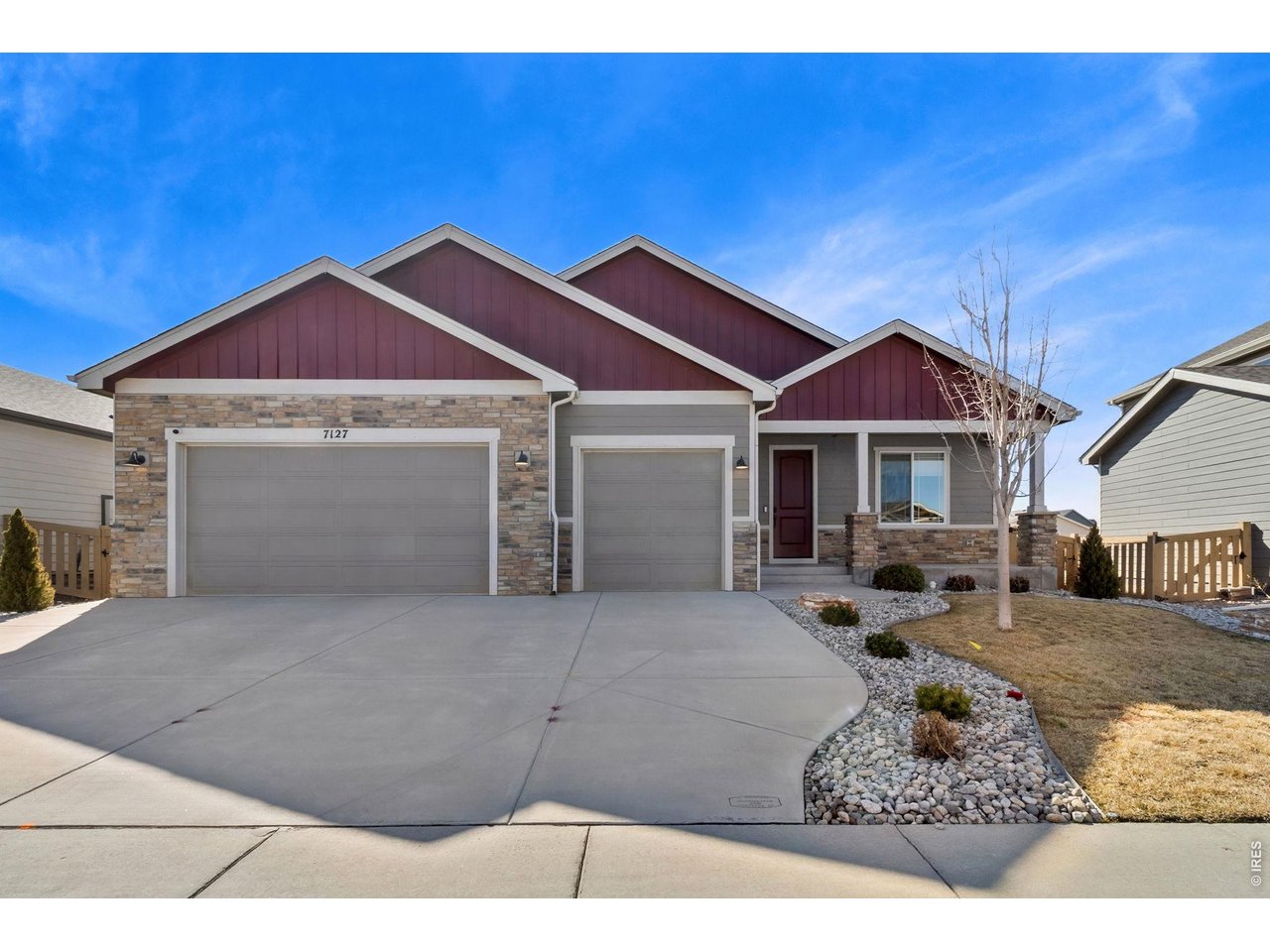Welcome to this beautiful open ranch-style home tucked away on a cul-de-sac in Northern Colorado. Offering a spacious and functional layout, this home is designed for comfortable living and effortless entertaining.The main level features an inviting open floor plan with abundant natural light, three generously sized bedrooms, and two full bathrooms. The living room is highlighted by a stunning stone fireplace, creating a warm and welcoming focal point. The kitchen flows seamlessly into the living and dining areas, making it perfect for gatherings and everyday living.The fully finished basement expands the home's living space with two additional bedrooms, a full bathroom, and a full kitchen with a bar area-ideal for entertaining, hosting guests, or accommodating multi-generational living.Outside, enjoy beautifully maintained, plush landscaping in both the front and back yards, providing a peaceful outdoor retreat. A spacious three-car garage with Epoxy flooring offers plenty of room for vehicles, storage, and hobbies. The home also includes a backup generator, adding convenience and peace of mind year-round. Turnkey and move-in ready, this home combines space, comfort, and thoughtful features-all ready to move in and enjoy.