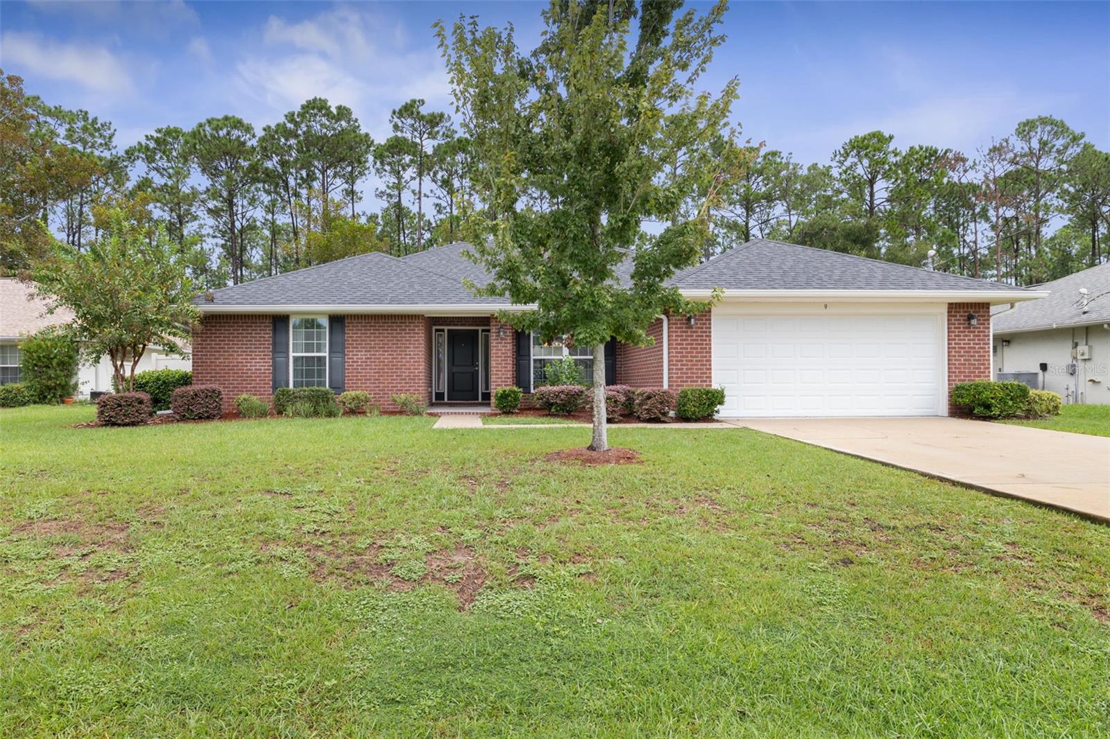 Beautifully updated, move-in ready and offering over 2,000 sq. ft. of living space in the heart of Palm Coast! This inviting 4-bedroom, 3-bath home features a spacious, well-designed floor plan, including a Jack & Jill bath connecting bedrooms 3 and 4. Step outside to the oversized, fenced backyard, complete with a patio, gutters and plenty of room to entertain, relax or take the next step and create your own backyard oasis with a pool! Inside, upgraded luxury vinyl flooring, updated fixtures and a fresh, exceptionally clean interior make this home truly shine. The low-maintenance brick exterior and convenient storage shed add even more appeal. Ideally located near schools,Trails Sports Complex, shopping and dining, with beautiful Flagler Beach and the Atlantic Ocean just a short drive away. Space, style and a fantastic Palm Coast location—all ready for its next owner!
