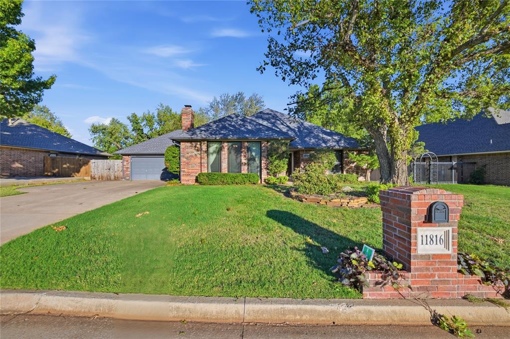 Beautifully Updated Home in Sought-After Kingscreek11816 Chelsea Chase, Oklahoma City, OK 73170Beautifully updated single-story home in the desirable Kingscreek neighborhood! Built in 1987, this 2,277 sq. ft. home offers 3 bedrooms, 2.5 baths, an oversized 550 sq. ft. two-car garage with an in-ground storm shelter, and a generous 12,632 sq. ft. lot.The inviting living room features a tray ceiling with beams and a gas-log fireplace. The primary bedroom has a distinctive Pullman ceiling. Crown molding throughout adds timeless elegance, while the formal dining room features wood flooring.The kitchen and bathrooms feature solid red oak cabinetry. Travertine tile flooring extends through the kitchen, breakfast area, and laundry area. The primary bath offers new granite countertops, shower, and tub. The Jack-and-Jill bath features new granite, tub enclosure, and tile flooring. The half bath also has new granite countertops.Recent improvements include a 2023 roof with extra-heavy, high-impact shingles, new windows, updated plumbing, new patio doors, screened guttering, fresh interior and exterior paint, new carpet in living room and all bedrooms, and new hallway wood flooring.Additional features include a fully decked attic above the garage, a 12' x 14' storage shed on concrete slab, a gas connection on the back patio, and an extra driveway along the north side extending to the back wall of the house.Conveniently located near Fisher Elementary, Brink Junior High, and Westmore High School. HOA dues are only $200 annually.Enjoy the perfect combination of comfort, character, storage, and extensive updates in this established, highly sought-after neighborhood!
