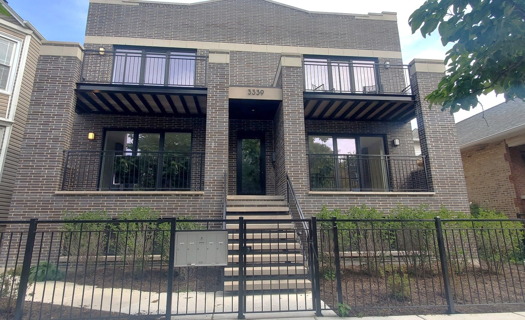 All Brick and High-Quality New Construction in Prime Avondale location, by Masonry contractor/ Builder with 25+ years of experience. Located on a tree-lined street, this boutique development on a double lot, offers a total of 5 units. This 3 beds 2.5 baths Duplex unit offers 2 levels of living space along with a spacious front balcony, the sleek design and attention to detail. Custom finishes throughout, an open kitchen with a large island with waterfall edge and premium Bosch appliances, top-quality floor to ceiling flat panel cabinets, pantry closet, tons of storage, Hardwood floors, solid core doors, quartz countertops and oversized European multi-position windows that admit Tons of natural light...makes this home truly rear find and Great Value for the space and location. Along with great outdoor space and an elegant two-story design, this exceptional building is perfect for those seeking a blend of comfort and style in a tranquil setting. Perfectly located just about 0.5 mile from CTA Blue Line and local stores, restaurants, gyms nearby, and easy access to I 90/94.  Garage parking is included in price.  Pictures of Unit 1S, but represent the same finishes.