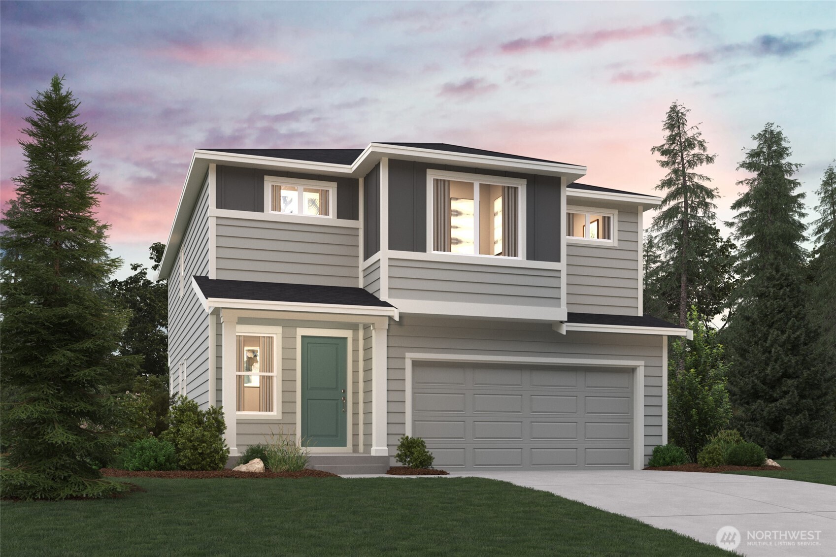 Experience two stories of thoughtfully designed space in Daisy Heights' Stella floor plan. The main level offers an open-concept great room with a convenient half bathroom, a spacious island, a full pantry in the kitchen, and access to the charming outdoor patio. Head up the stairs to the second-floor loft. From here, you can access the full laundry room and all four bedrooms. The primary suite stands out with an en-suite bathroom featuring a dual-sink vanity, a free-standing bathtub, and a roomy walk-in closet. Blending both style and comfort, the Stella ensures a harmonious existence!