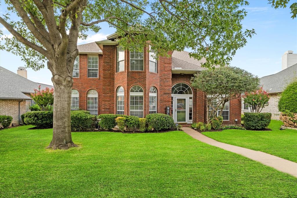 This spacious 4-bedroom, 3-bathroom home offers comfort, character, and outstanding potential with a seller-provided update allowance and a brand-new roof being installed. The main level features a formal sitting room or office, a separate dining room, and an inviting kitchen with an eat-in area and three ovens, plus a warm living room centered around a brick gas fireplace. A downstairs bedroom and full bathroom provide convenience for guests or multi-generational living. Upstairs, the private master suite includes a full ensuite bathroom with a separate shower and soaking tub, and is accompanied by two additional bedrooms and a large game room that could easily serve as a 5th bedroom, offering versatility for family living or entertaining. While well-maintained, the home is ready for your updates and personal touches. Step outside to your own backyard retreat with a sparkling pool, relaxing spa, and covered pergola, ideal for entertaining or unwinding. With its central location near schools, shopping, dining, and major highways, this property combines space, comfort, and excellent potential.