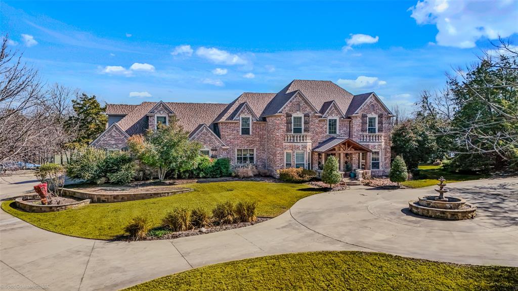 Take advantage of this new price adjustment (BOM)! This prestige gated home and 10+ acres boast numerous features such as a resort style outdoor kitchen and a 90,000-gallon pool with waterslide, Pool house bathroom-changing room with locker storage, multiple sunken fire pits, Full size tennis-basketball court, batting cage, 4 acre stocked pond with fishing pier, a welcoming fountain with a circle drive. Custom kitchen cabinets with a built-in refrigerator. Real hardwood flooring throughout. 6 bedrooms and 4.5 baths! Upstairs game room with pool table!  Oversized heated and cooled 800SF 3 car garage. 3,400 SF shop with a 450SF apartment with HVAC and a full-size bathroom. The elegance is unmatchable. This home is one of a kind with its unparalleled balance of geographic convenience with natural solitude. This amazing property brings absolute Resort lifestyle to home! NOW possible to purchase the home on 4.76 acres for $1,850,000! Excluding the additional acreage.