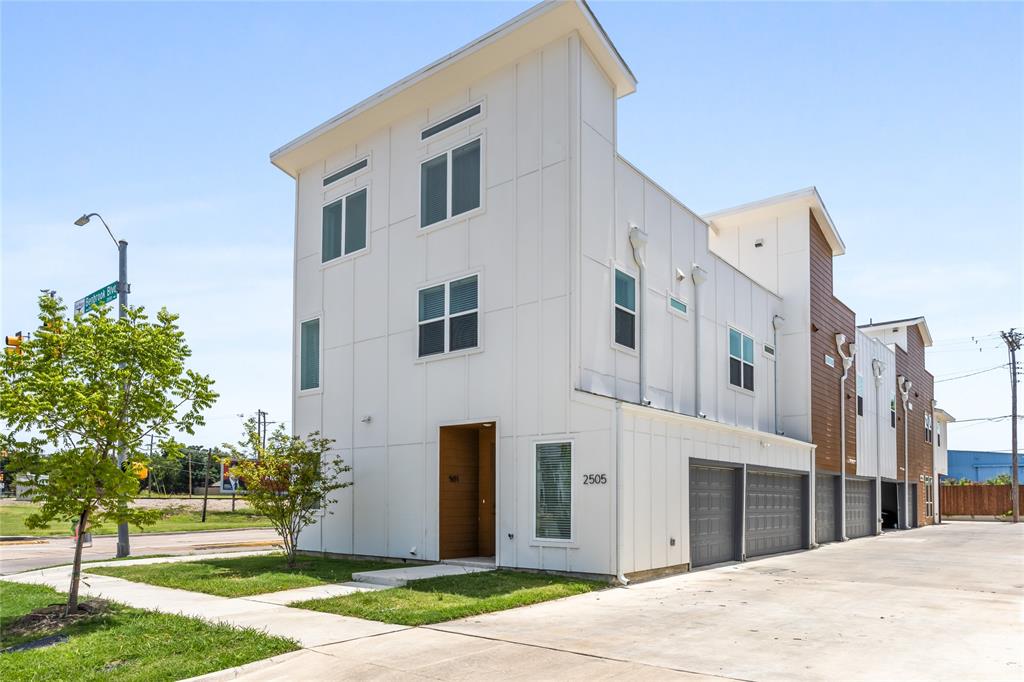 Unit 503 offers three bedrooms, three bathrooms, a spacious three-car garage, and a private rooftop terrace ideal for relaxing or entertaining. The home features thoughtfully selected finishes throughout, including luxury vinyl plank flooring, quartz countertops, shaker-style cabinetry, and stainless steel appliances for a modern, refined look.The first floor includes one bedroom and full bathroom, along with a full-size washer and dryer. The second level features an open-concept kitchen and living area, plus two additional bedrooms and bathrooms. The third floor opens to your private rooftop deck, providing the perfect space to enjoy views or host friends and family.