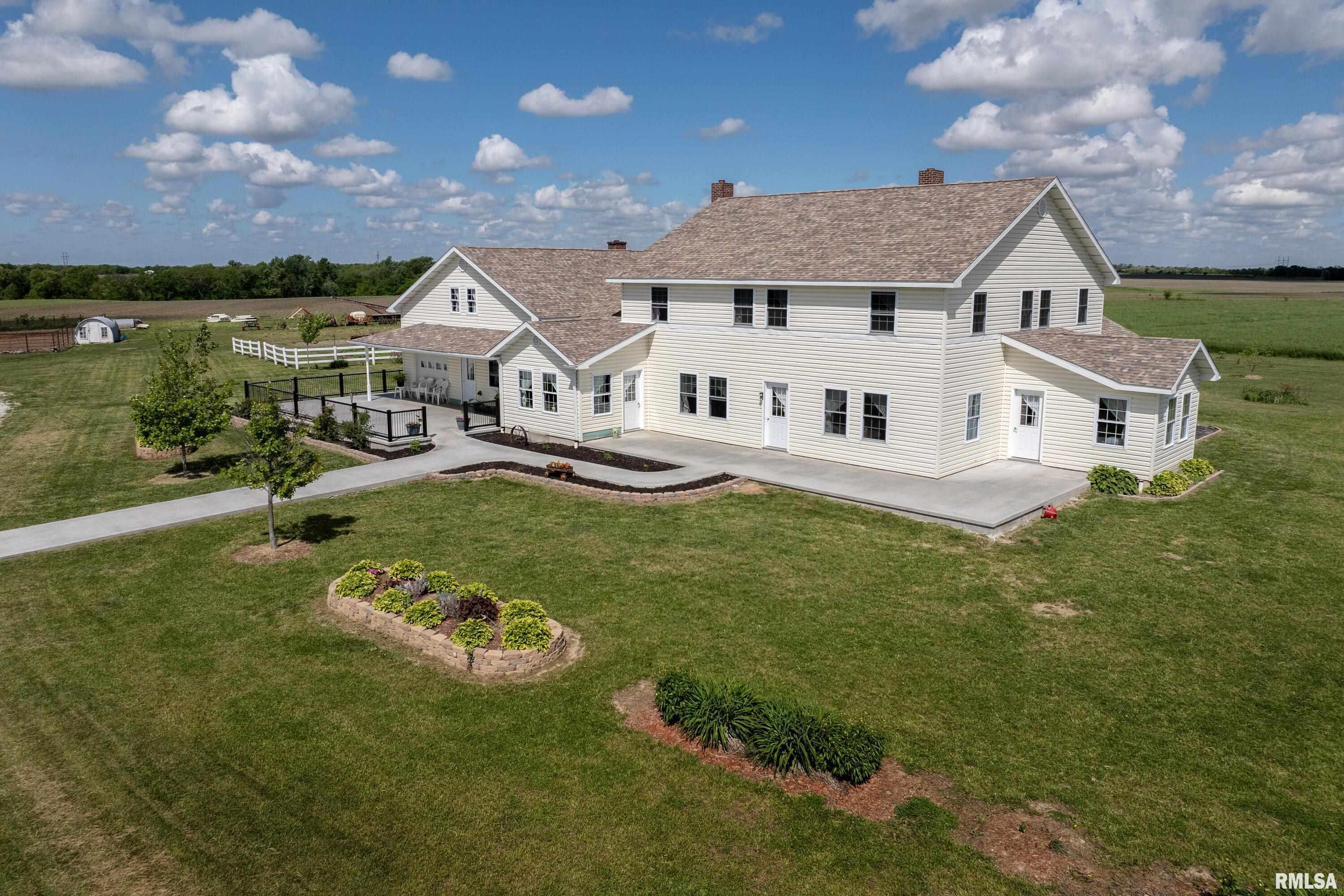 Welcome to a rare opportunity in the heart of Clark County—an expansive 28-acre Amish homestead offering a one-of-a-kind blend of functional farmland, spacious living, and versatile outbuildings ideal for homesteading, hobby farming, or equestrian use. Built in 2017 the main residence spans over 4,700 finished square feet, with an additional unfinished basement and upper-level storage space providing room to grow. The home includes 6 bedrooms, 2 kitchen areas with oversized dining and prep spaces, a main-level laundry, and a generous living room.   With modern durability in mind, it features double-pane vinyl replacement windows and vinyl siding. Though currently off-grid with no electric or gas service, the property has running water, a septic system, and electric available at the road—offering flexibility for future updates or continued off-grid living. Heat is provided by a wood stove.  The property includes a collection of well-maintained outbuildings including a 32’x52’ insulated and finished workshop ideal for woodworking or mechanical projects. A 48’x64’ horse barn currently outfitted with multiple stalls and a tack room is ready for equine enthusiasts, while a 48’x90’ barn offers extensive space for hay, equipment, or livestock. Whether you’re looking to establish a working farm, a multi-family homestead, or a peaceful horse retreat, this property offers the space, infrastructure, and natural resources to bring your vision to life.  Grain bins do not convey.