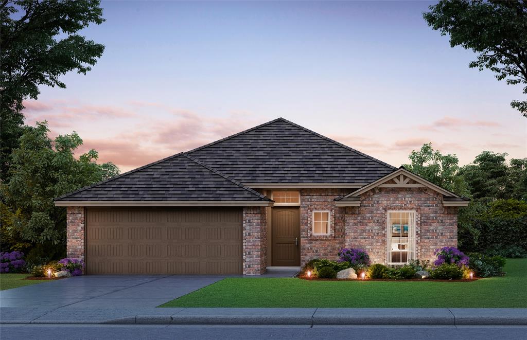 The Andrew floor plan by Home Creations offers approximately 1,543 square feet of well-designed, single-level living with three bedrooms, two full bathrooms, and a two-car garage. This home blends functionality with a warm, open feel.At the heart of the home, the open living area creates a welcoming space to gather, featuring a cozy fireplace and seamless flow into the kitchen. The kitchen includes wood cabinetry, stainless steel appliances, quartz countertops, and a center island providing added workspace and storage—perfect for everyday living or casual entertaining.The private primary suite offers an en-suite bathroom with a soaking tub, tiled shower, and generous counter space. Two secondary bedrooms provide flexibility for guests, a home office, or hobbies, while the dedicated utility room adds convenience.Enjoy outdoor living on the covered back patio, ideal for relaxing or entertaining. Modern finishes, an efficient layout, and thoughtful details throughout make this home both practical and inviting.Located in the Cypress Creek community on Moore’s growing southside, the home offers easy access to I-35 and I-240, placing South Oklahoma City and Norman within minutes. Shopping, dining, parks, and walking trails are nearby, all within the Moore Public School District. Cypress Creek combines convenience, connectivity, and a strong sense of community.